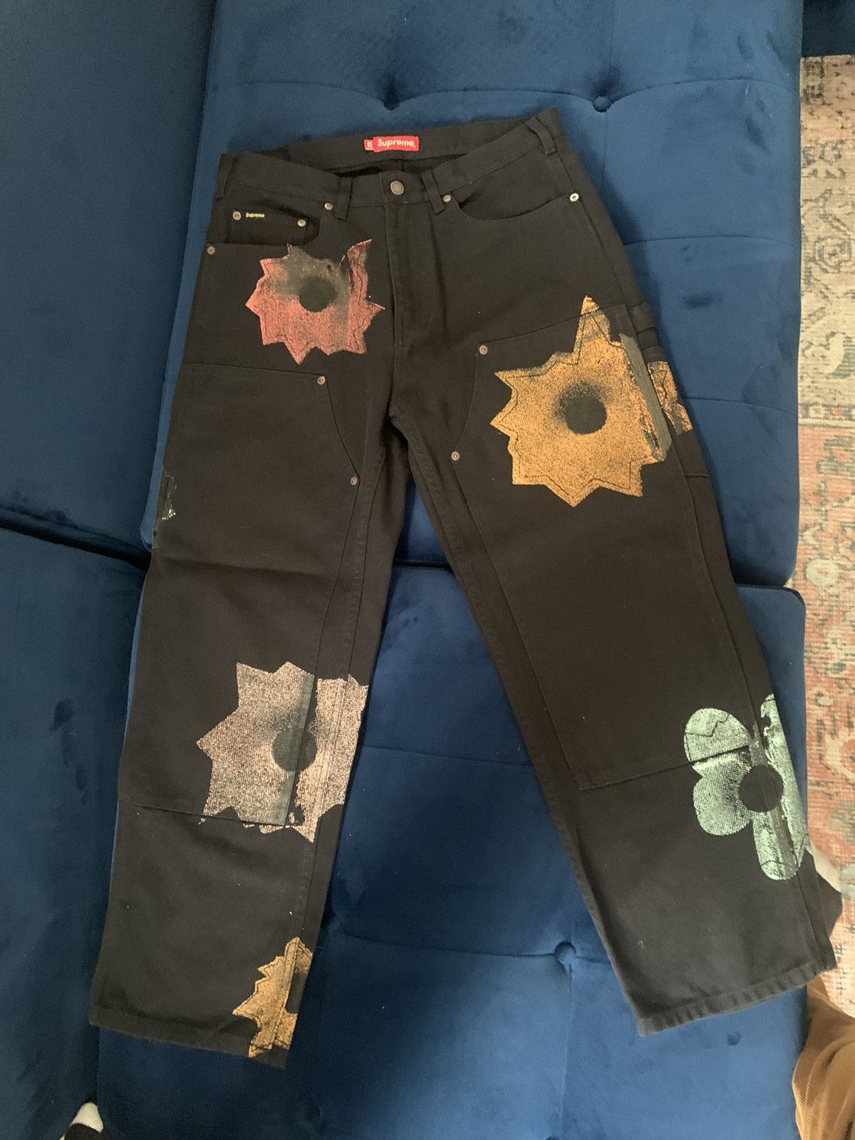 Supreme Nate Lowman Supreme double knee Painter pant | Grailed