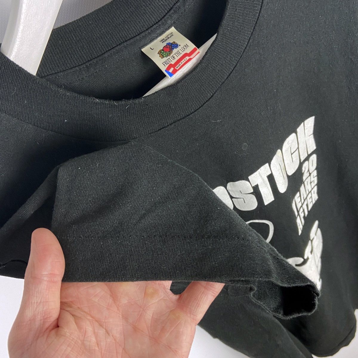 Band Tees Vintage 80s Woodstock 20 years after Single Festival tee Size US L / EU 52-54 / 3 - 3 Thumbnail