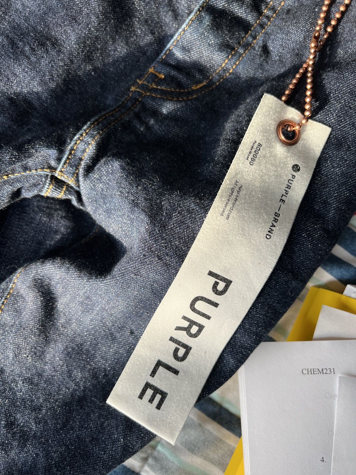 Purple P001 Purple Jeans Navy Blue Size US 29 - 4 Thumbnail