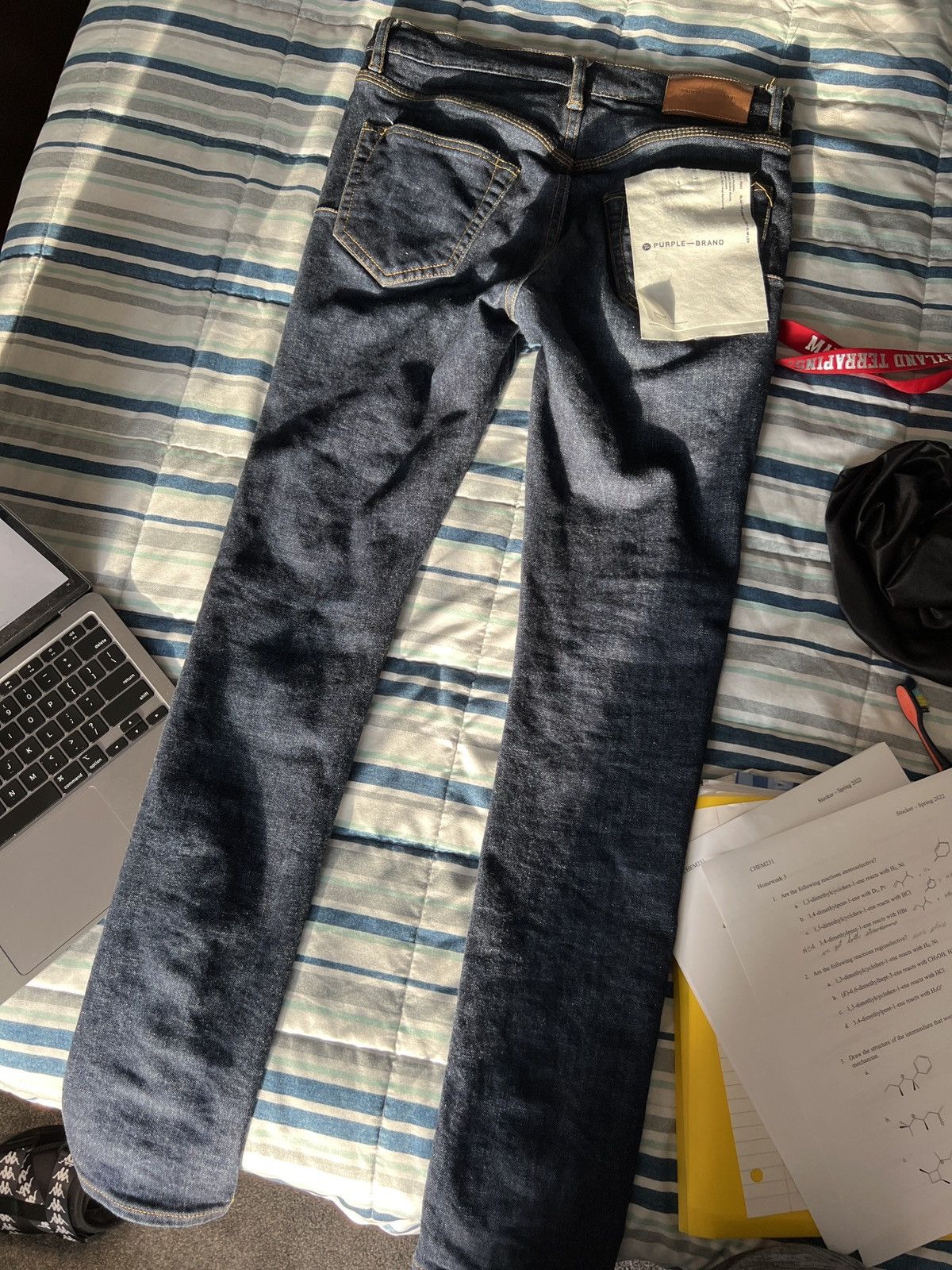 Purple P001 Purple Jeans Navy Blue Size US 29 - 2 Thumbnail