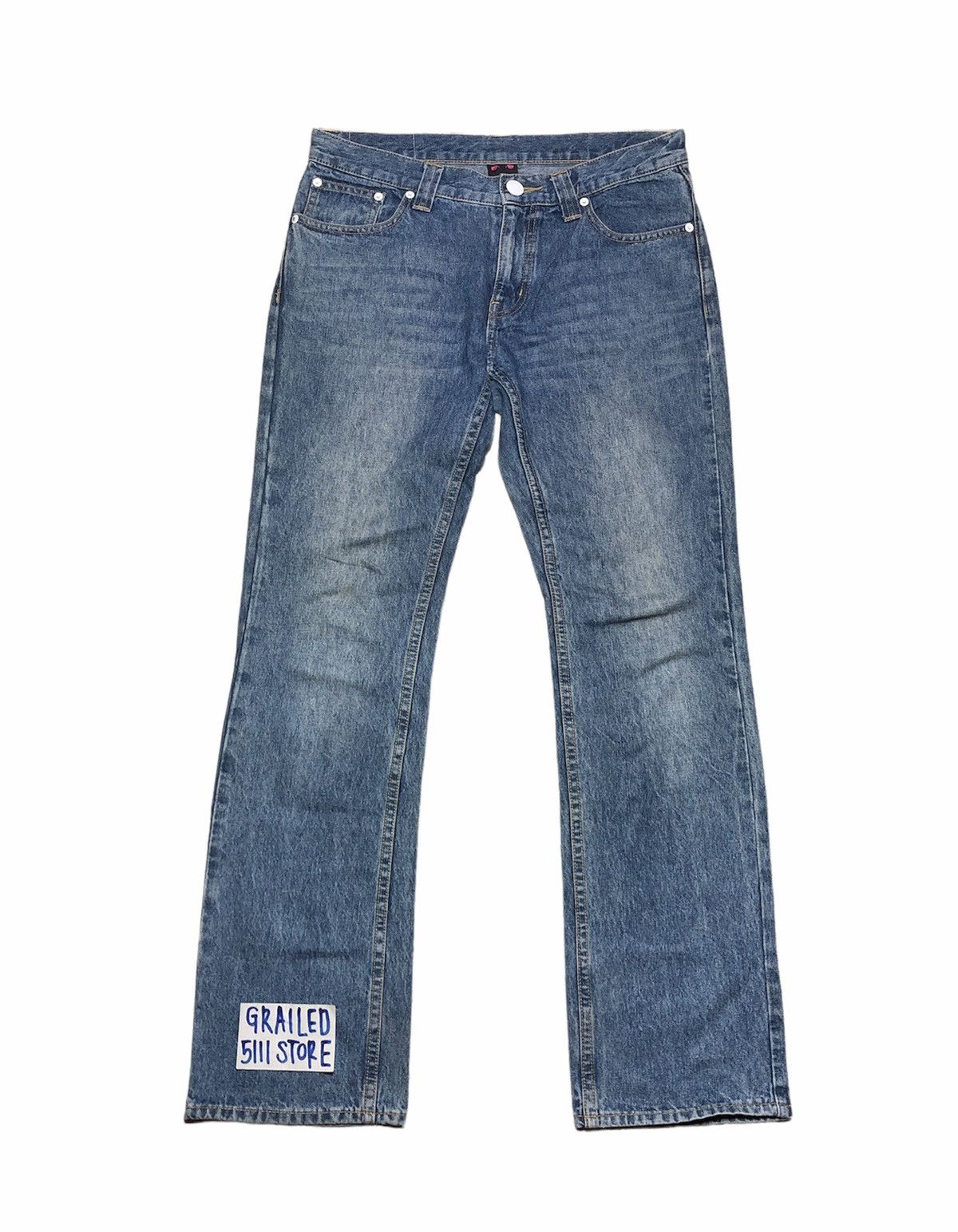 Hypebeast × Japanese Brand XGIRL SPELL OUT DENIM Size US 32 / EU 48 - 2 Thumbnail