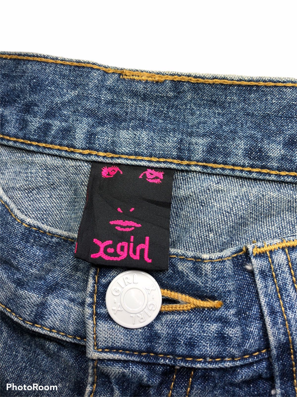 Hypebeast × Japanese Brand XGIRL SPELL OUT DENIM Size US 32 / EU 48 - 4 Thumbnail