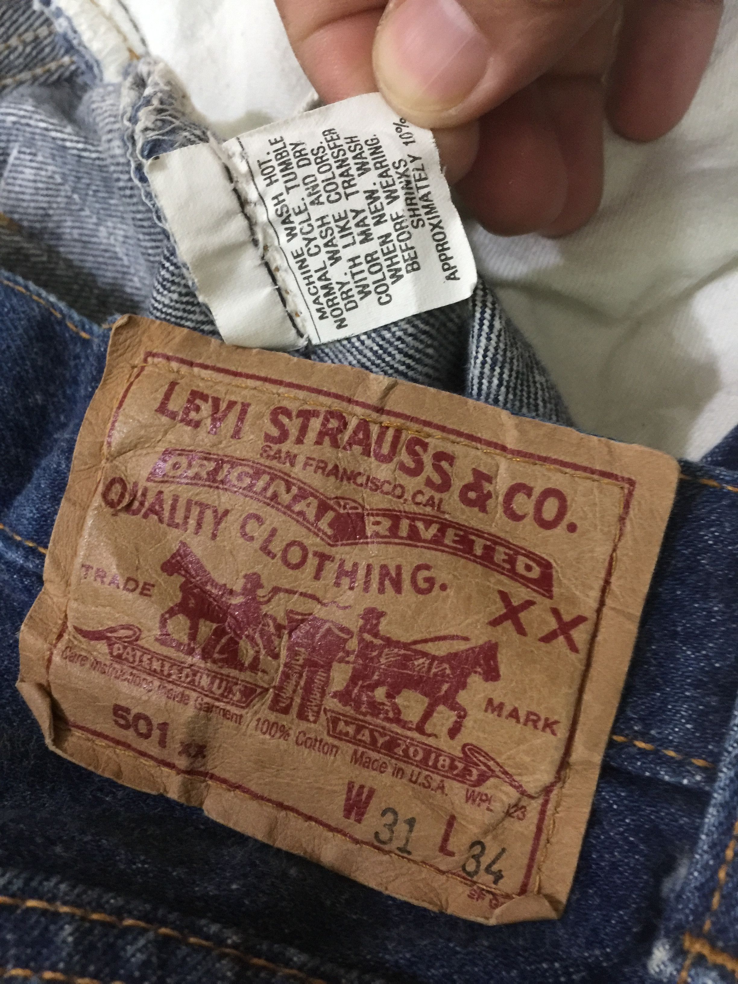 Levi's Vintage 90s Levis 501xx Button Fly Jeans Size US 29 - 11 Thumbnail