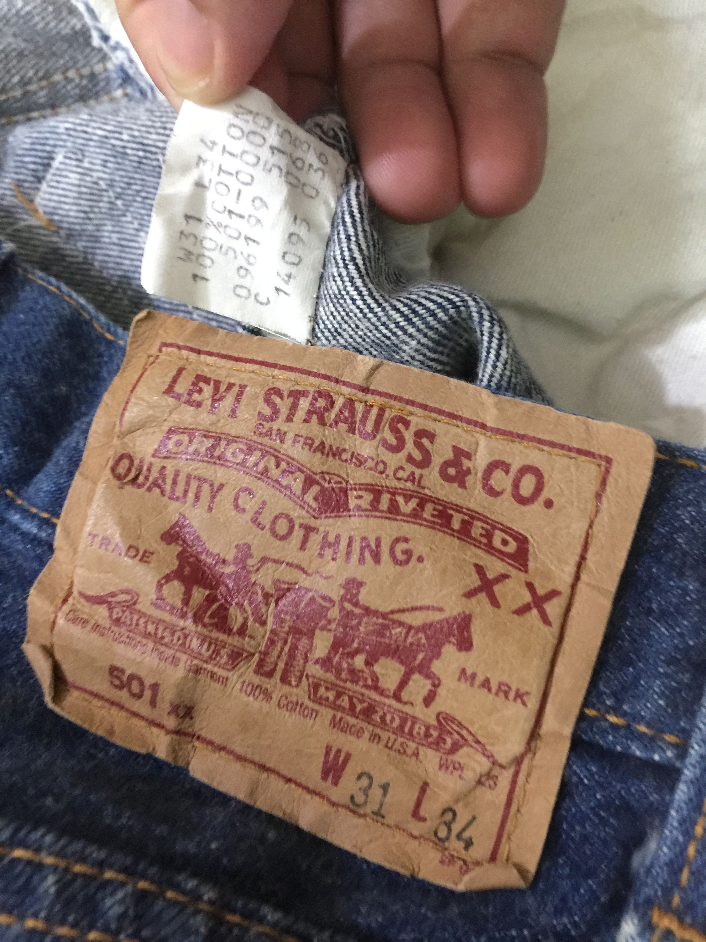 Levi's Vintage 90s Levis 501xx Button Fly Jeans Size US 29 - 12 Thumbnail