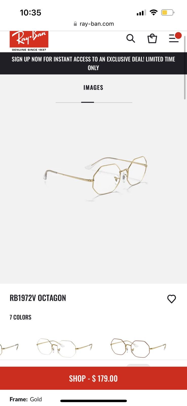 RayBan Ray ban Octagon 1972 clear hood frames sz 54/ 19 Size ONE SIZE - 3 Thumbnail