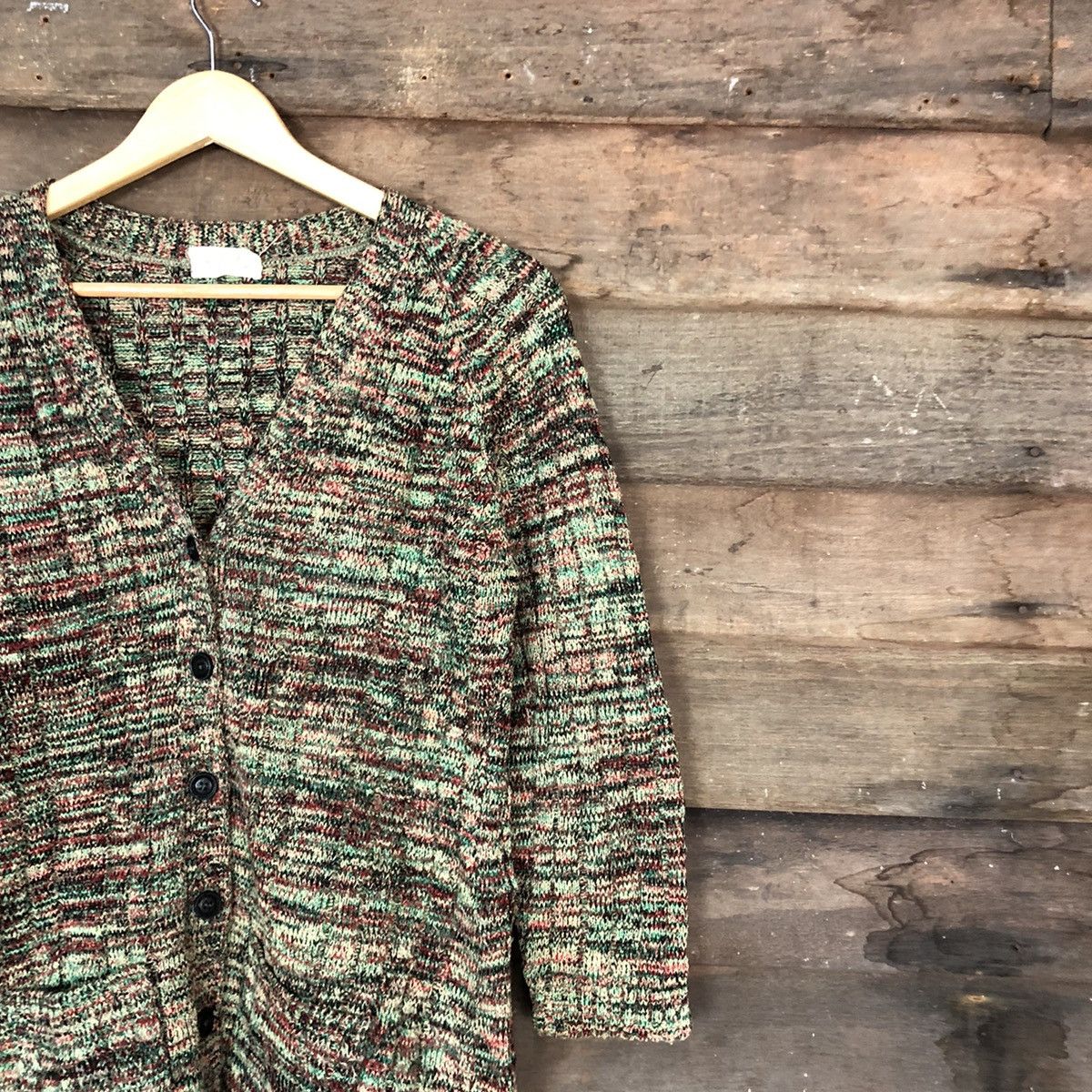 Homespun Knitwear DLL Deluxe Knitwear Multicolor rainbow cardigan japan #c688 Size US M / EU 48-50 / 2 - 5 Thumbnail
