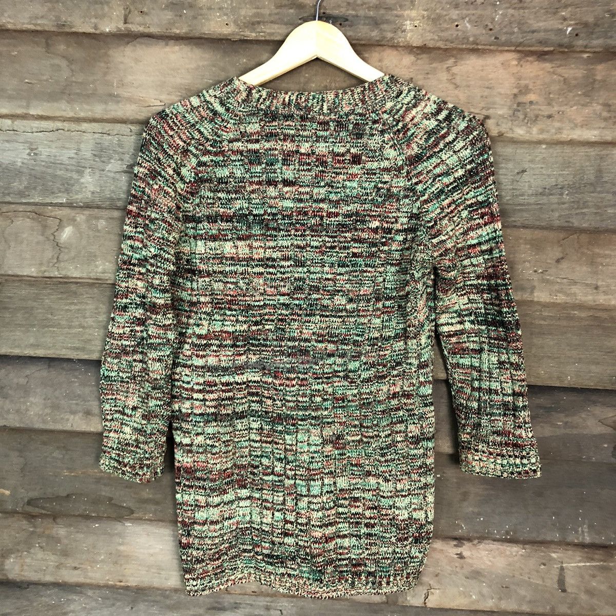 Homespun Knitwear DLL Deluxe Knitwear Multicolor rainbow cardigan japan #c688 Size US M / EU 48-50 / 2 - 13 Thumbnail