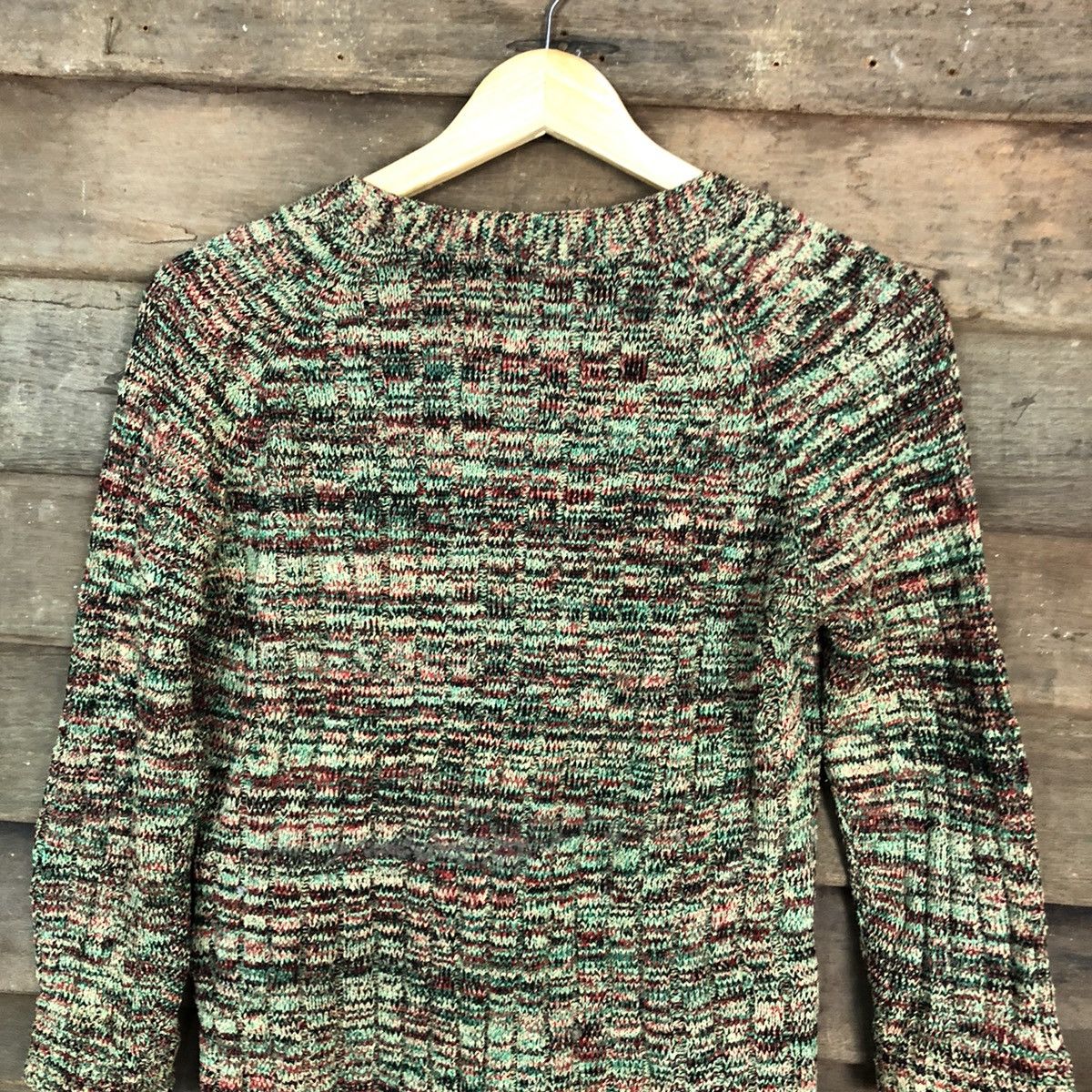 Homespun Knitwear DLL Deluxe Knitwear Multicolor rainbow cardigan japan #c688 Size US M / EU 48-50 / 2 - 12 Thumbnail