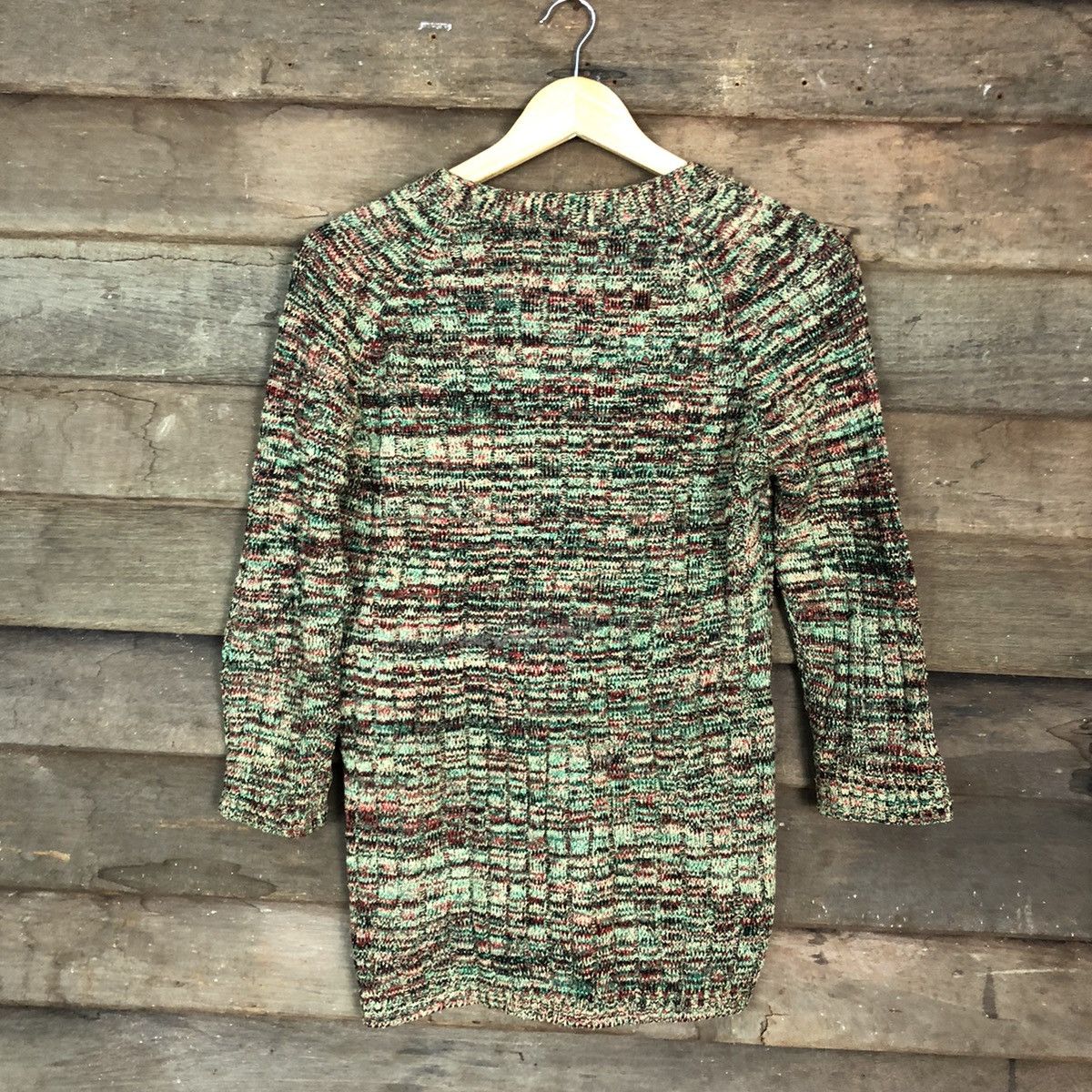 Homespun Knitwear DLL Deluxe Knitwear Multicolor rainbow cardigan japan #c688 Size US M / EU 48-50 / 2 - 11 Thumbnail