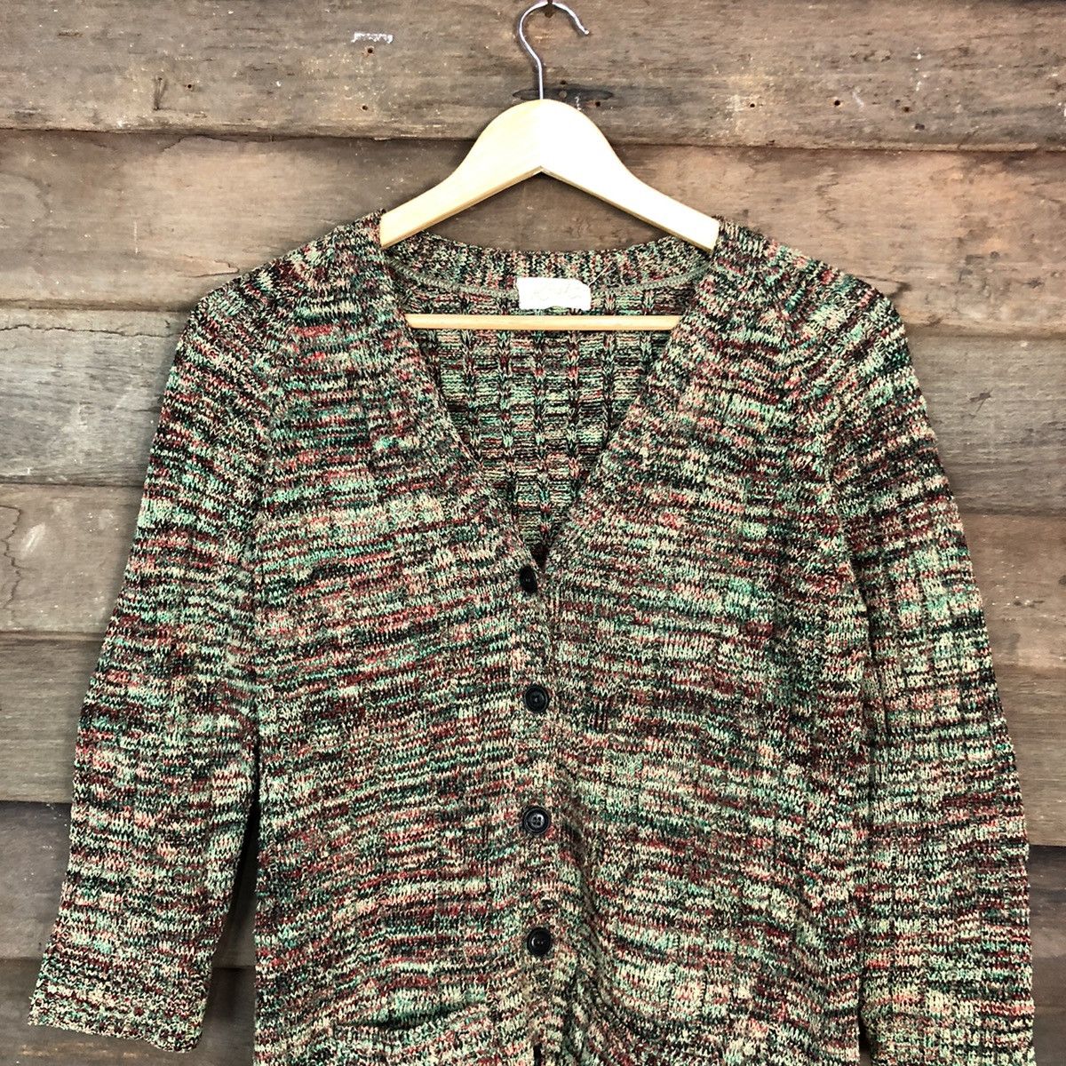 Homespun Knitwear DLL Deluxe Knitwear Multicolor rainbow cardigan japan #c688 Size US M / EU 48-50 / 2 - 2 Thumbnail