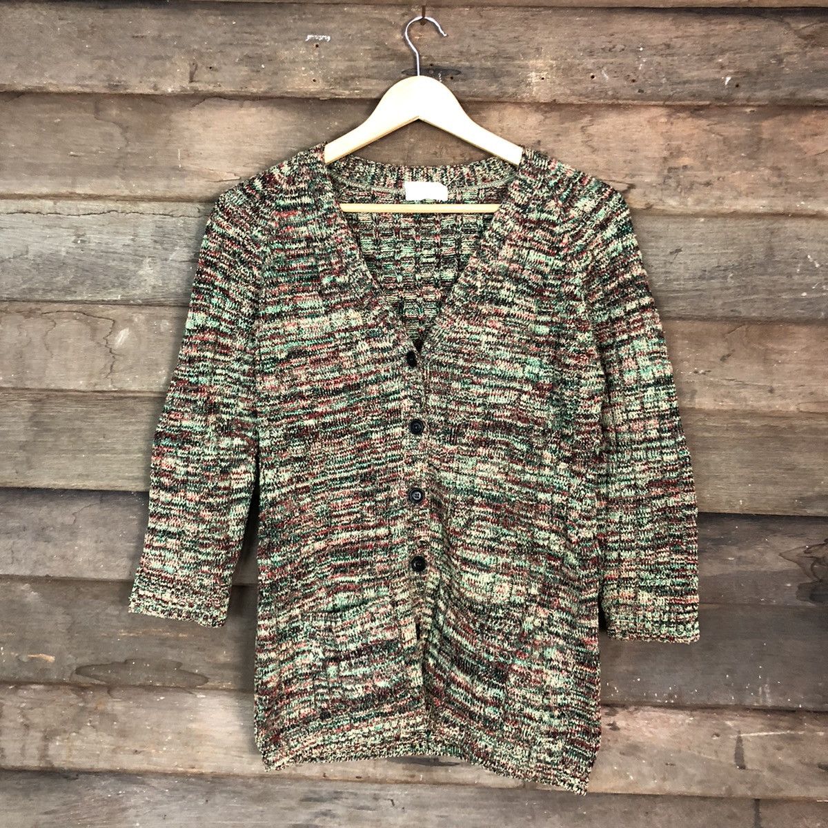 Homespun Knitwear DLL Deluxe Knitwear Multicolor rainbow cardigan japan #c688 Size US M / EU 48-50 / 2 - 3 Thumbnail