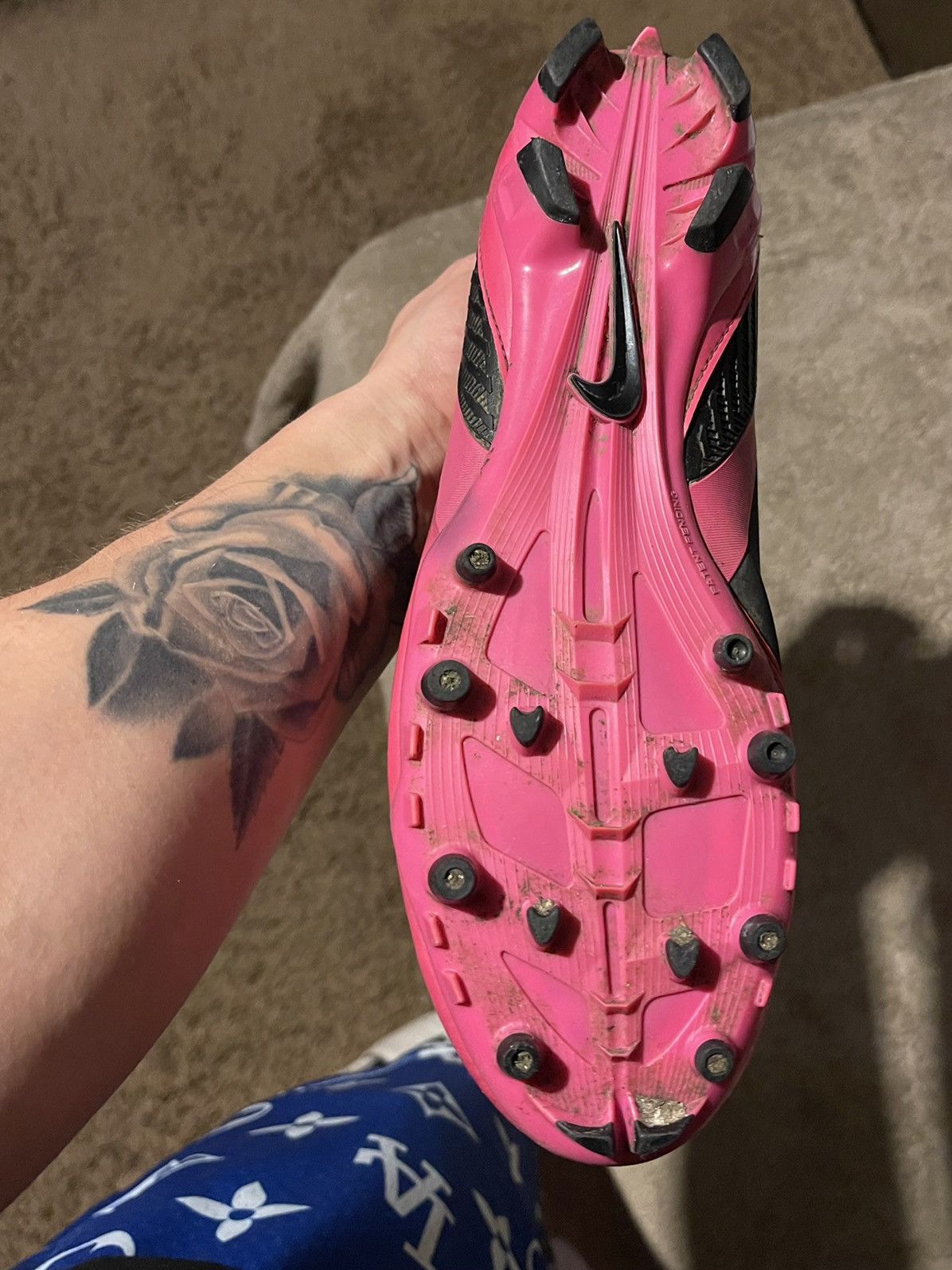 Nike Nike Alpha Speed Men’s Football Cleat Pink US Size 13 Size US 13 / EU 46 - 4 Thumbnail