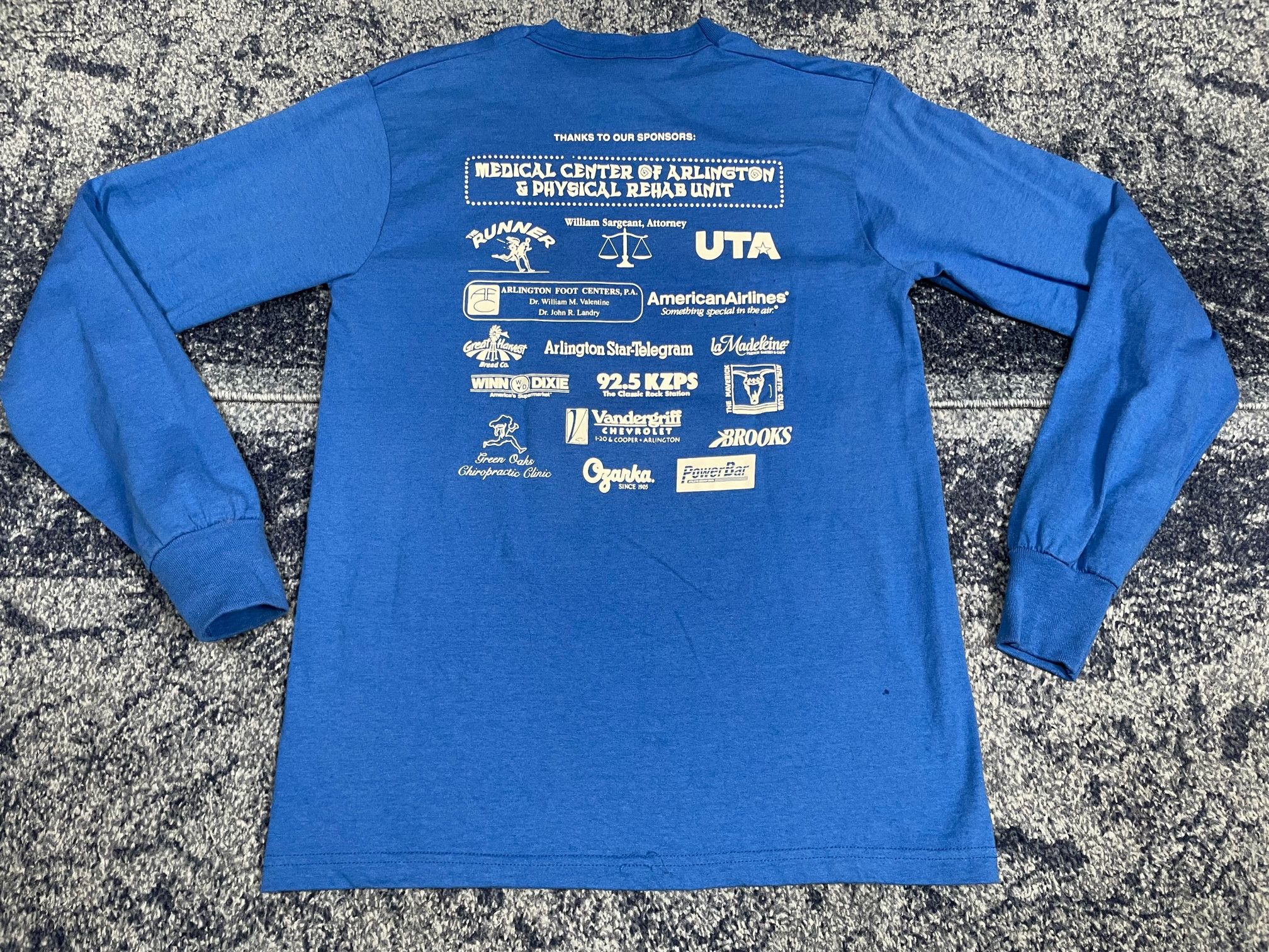 Vintage Winter run blue long sleeve t shirt penguin made in usa Size US M / EU 48-50 / 2 - 3 Thumbnail