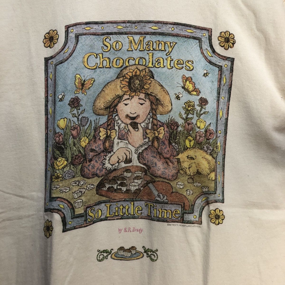 Vintage Vintage S.R Brady So Many Chicolates T-Shirt Size US XL / EU 56 / 4 - 2 Thumbnail