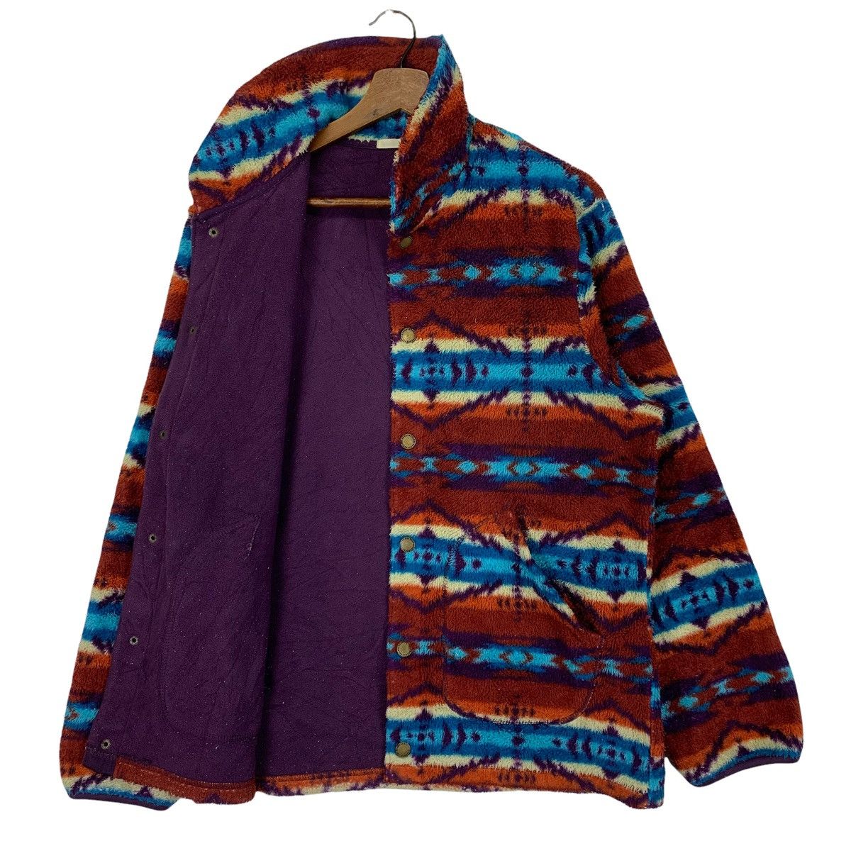 Japanese Brand Vintage Bandana Navajo Wool Fleece Jacket Size US XL / EU 56 / 4 - 4 Thumbnail
