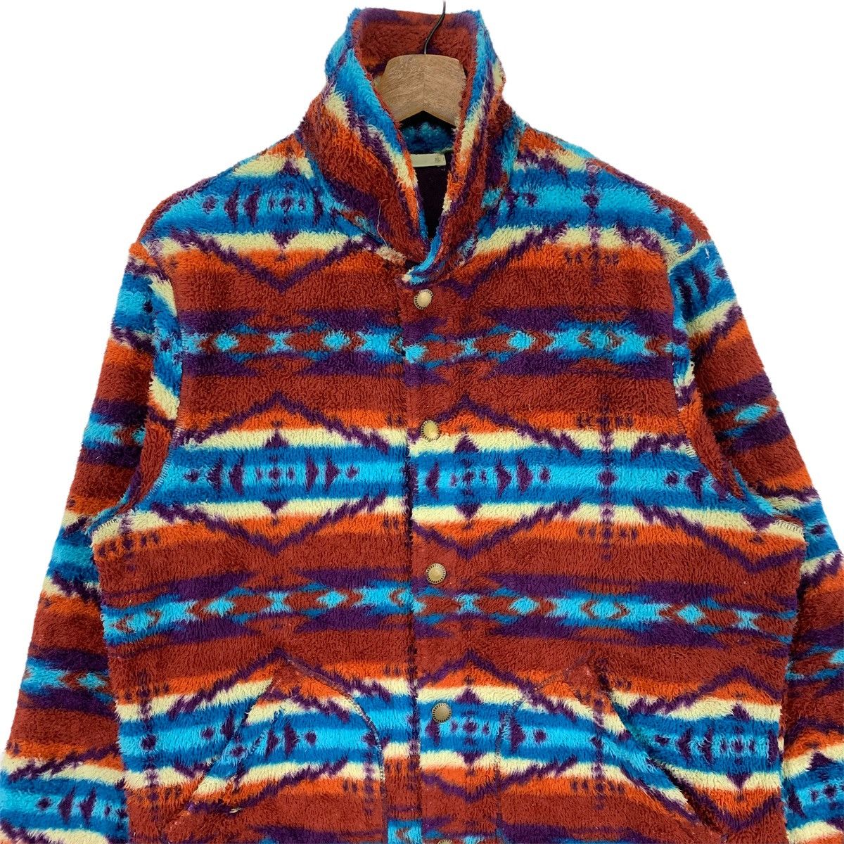 Japanese Brand Vintage Bandana Navajo Wool Fleece Jacket Size US XL / EU 56 / 4 - 2 Thumbnail