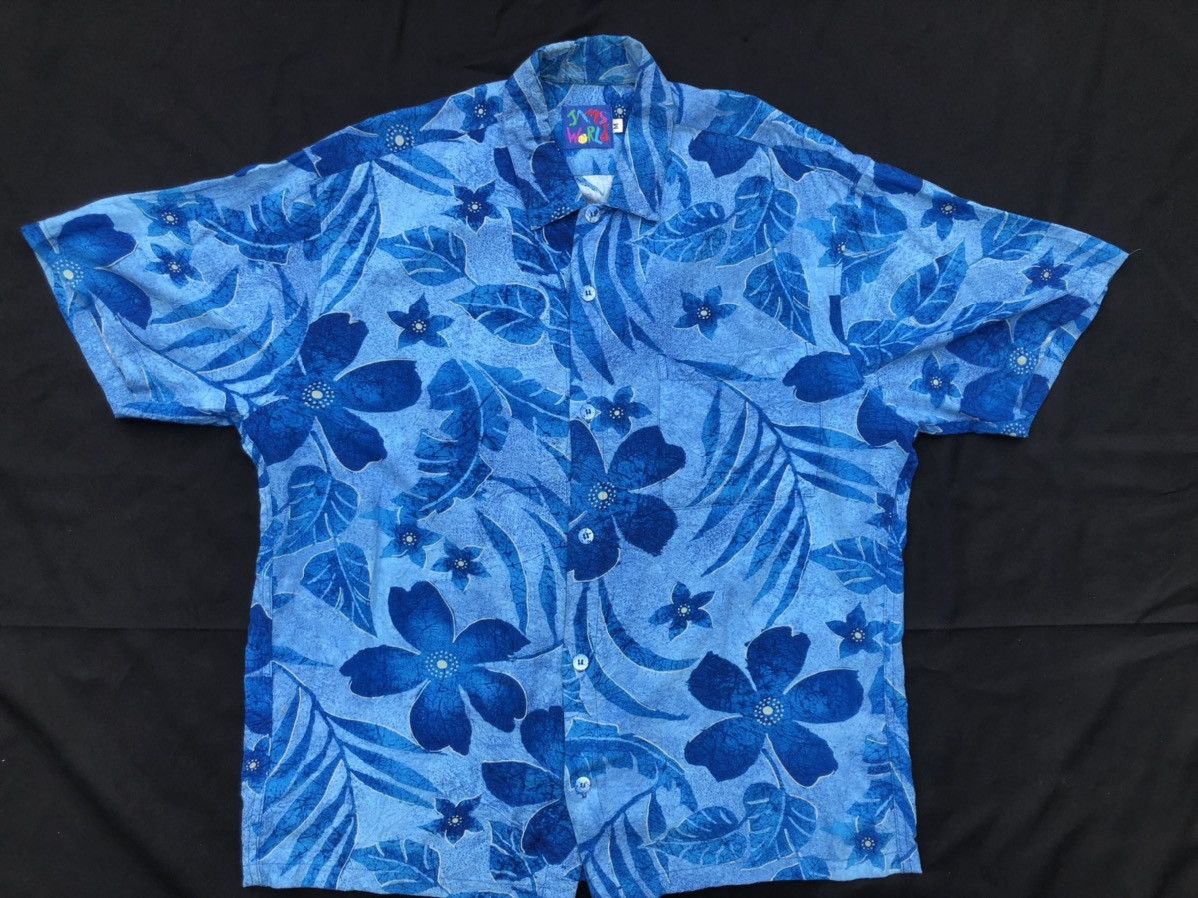 Jams World Vintage Jams World 100% Rayon Blue Hawaiian Shirt Size US M / EU 48-50 / 2 - 1 Thumbnail