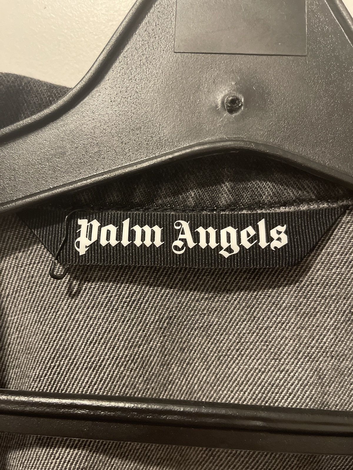 Palm Angels PALM ANGELS Printed Back Logo Black Wash Denim Jacket Size US S / EU 44-46 / 1 - 7 Thumbnail