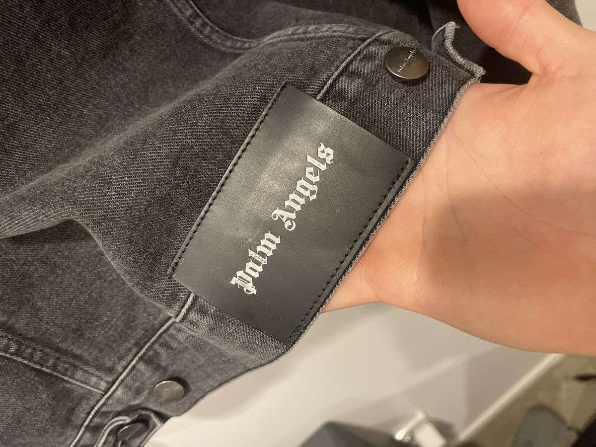 Palm Angels PALM ANGELS Printed Back Logo Black Wash Denim Jacket Size US S / EU 44-46 / 1 - 8 Thumbnail