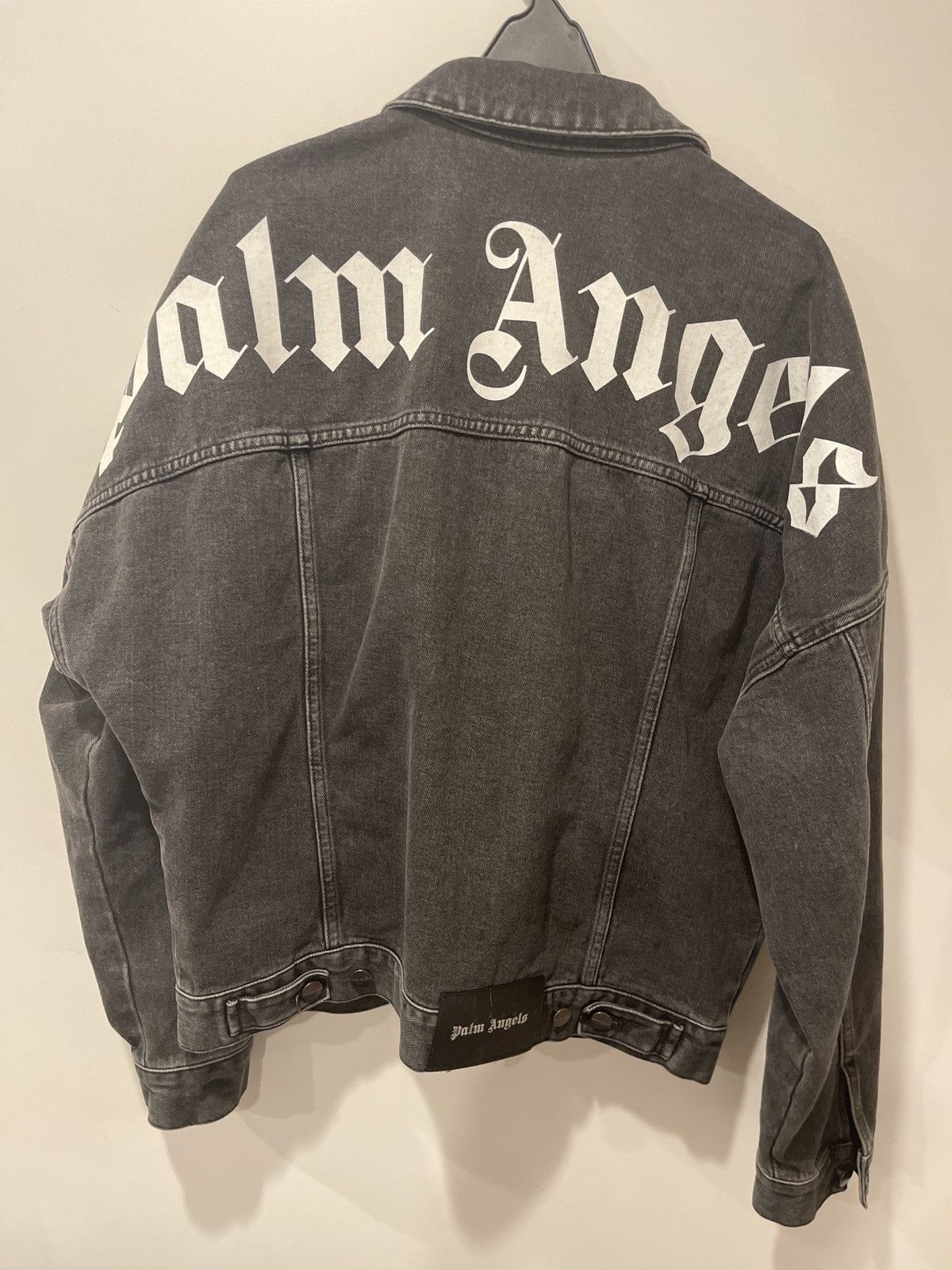 Palm Angels PALM ANGELS Printed Back Logo Black Wash Denim Jacket Size US S / EU 44-46 / 1 - 2 Thumbnail