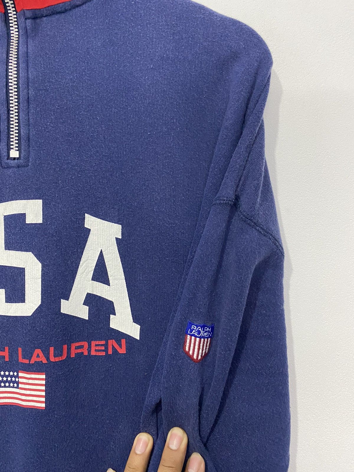 Ralph Lauren Vintage Ralph Lauren USA Halfzipper Spellout Biglogo Large Size US L / EU 52-54 / 3 - 5 Thumbnail
