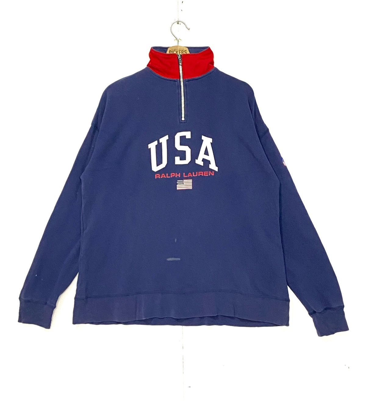 Ralph Lauren Vintage Ralph Lauren USA Halfzipper Spellout Biglogo Large Size US L / EU 52-54 / 3 - 1 Thumbnail