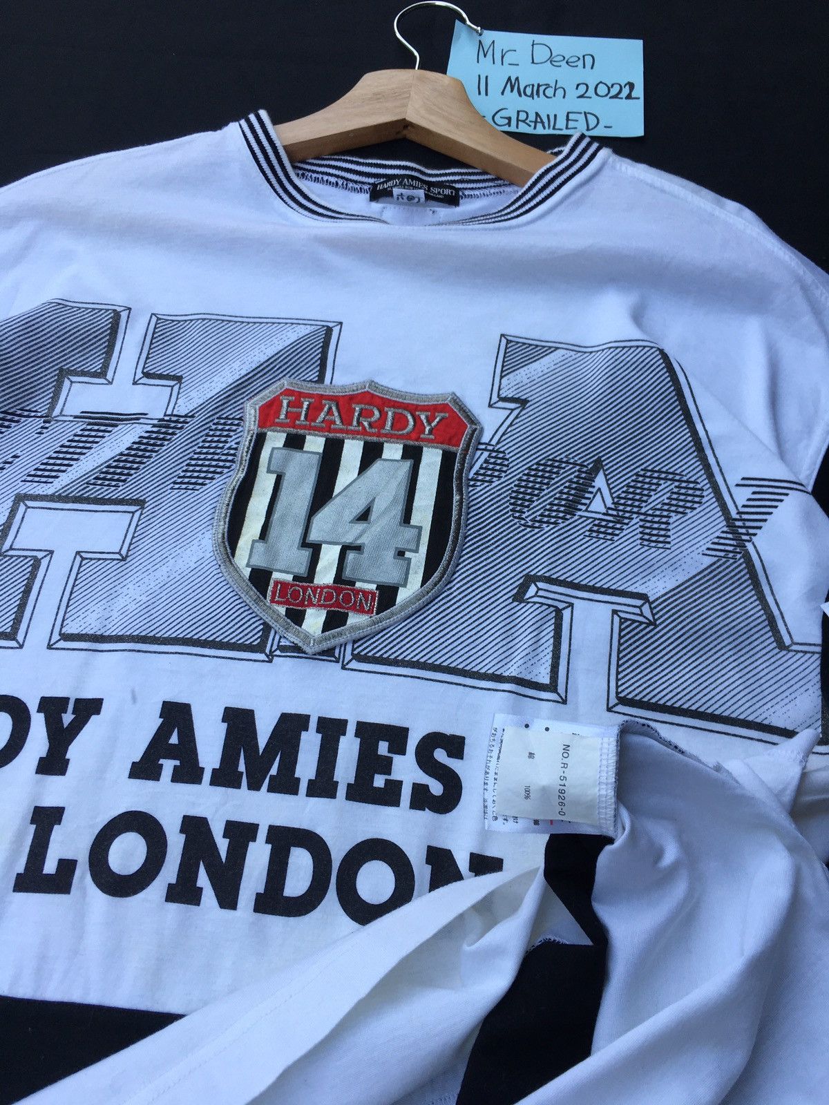 Vintage Rare Hardy Amies Sport London Tshirt
