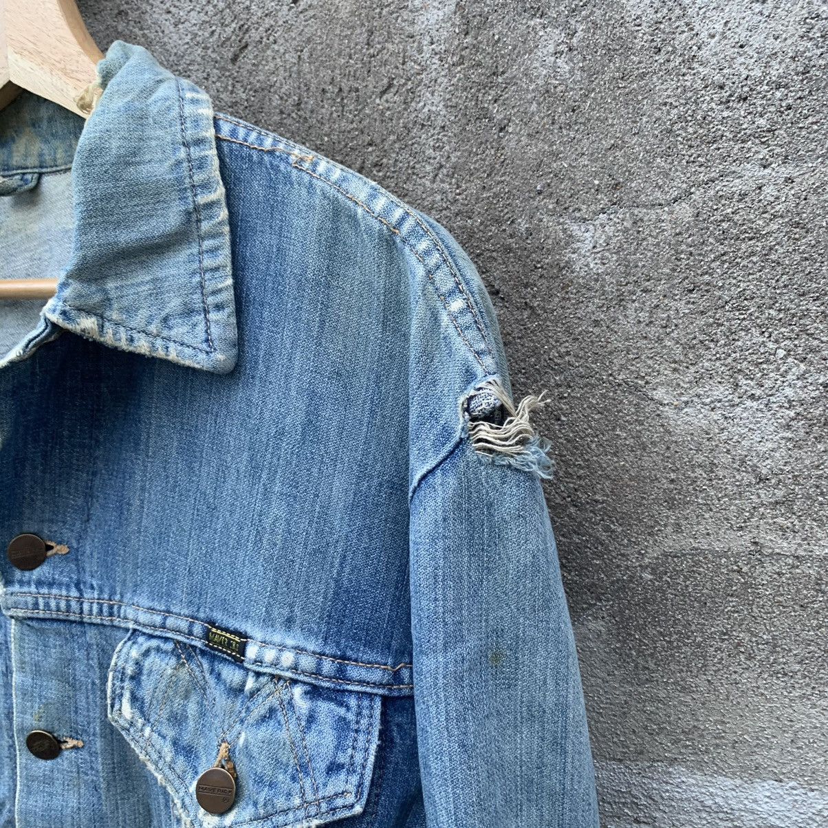 Vintage DESTROYED🔥Vintage 80’s Mavericks Denim Trucker Jacket Size US M / EU 48-50 / 2 - 5 Thumbnail