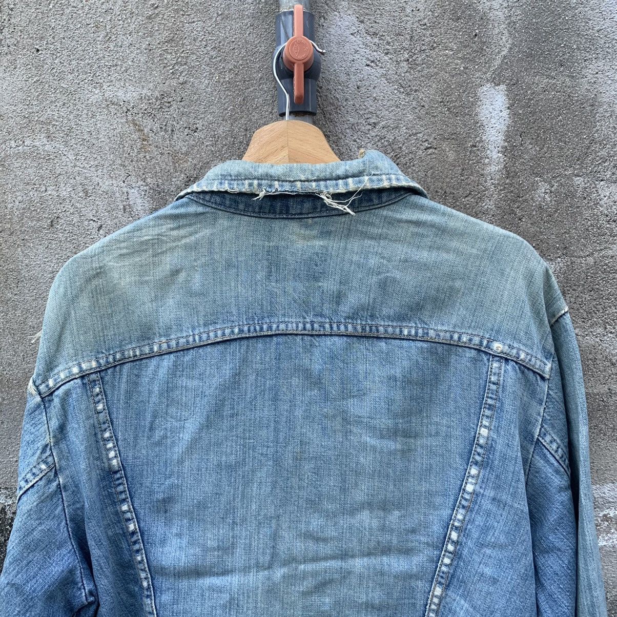 Vintage DESTROYED🔥Vintage 80’s Mavericks Denim Trucker Jacket Size US M / EU 48-50 / 2 - 12 Thumbnail