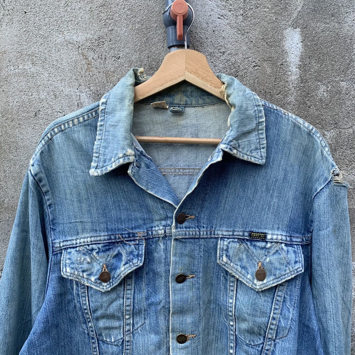 Vintage DESTROYED🔥Vintage 80’s Mavericks Denim Trucker Jacket Size US M / EU 48-50 / 2 - 2 Thumbnail