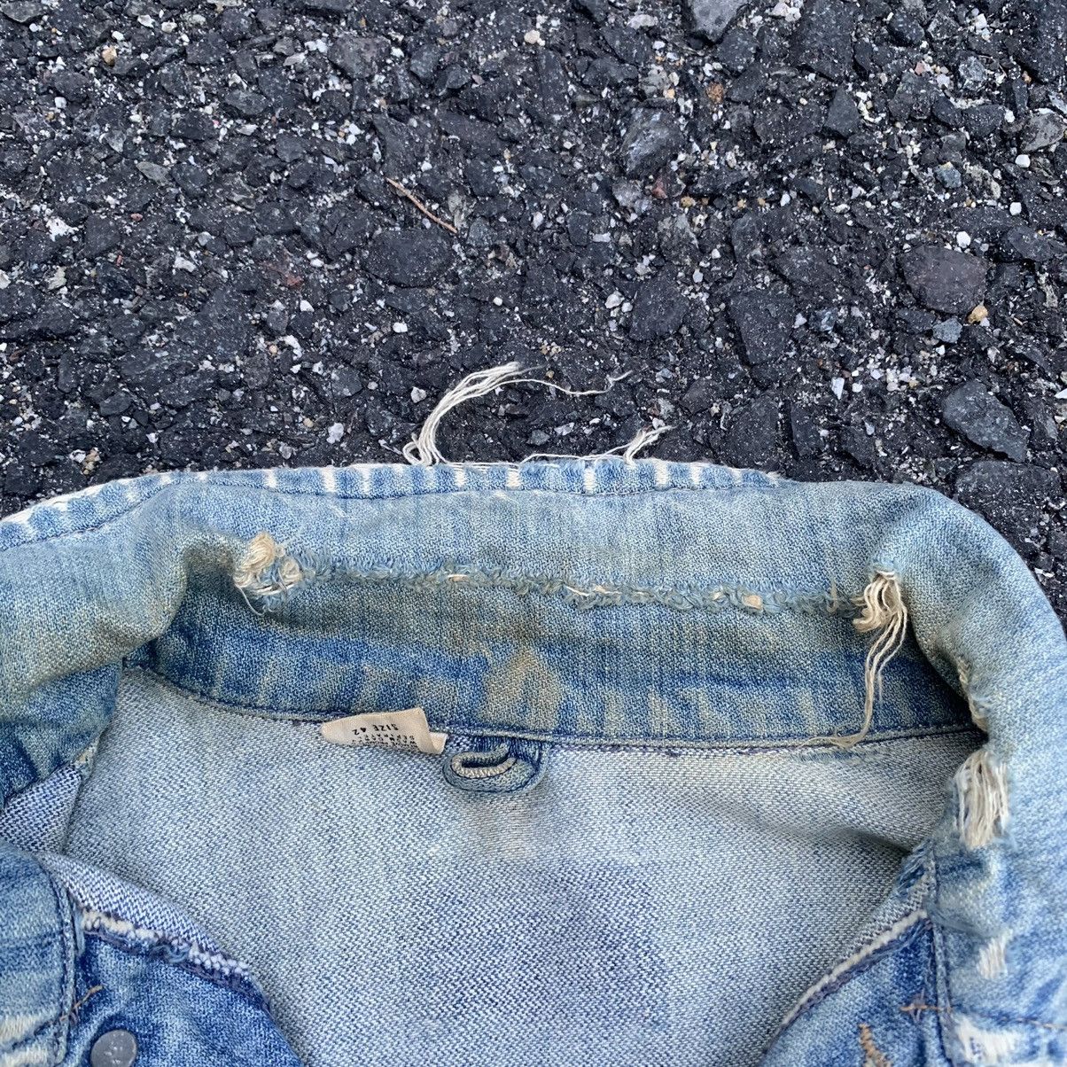 Vintage DESTROYED🔥Vintage 80’s Mavericks Denim Trucker Jacket Size US M / EU 48-50 / 2 - 19 Thumbnail