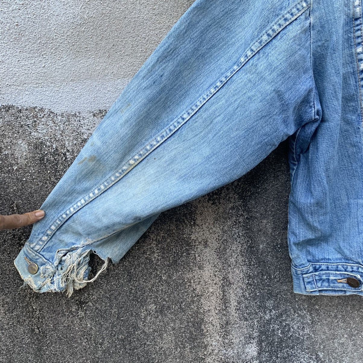 Vintage DESTROYED🔥Vintage 80’s Mavericks Denim Trucker Jacket Size US M / EU 48-50 / 2 - 17 Thumbnail