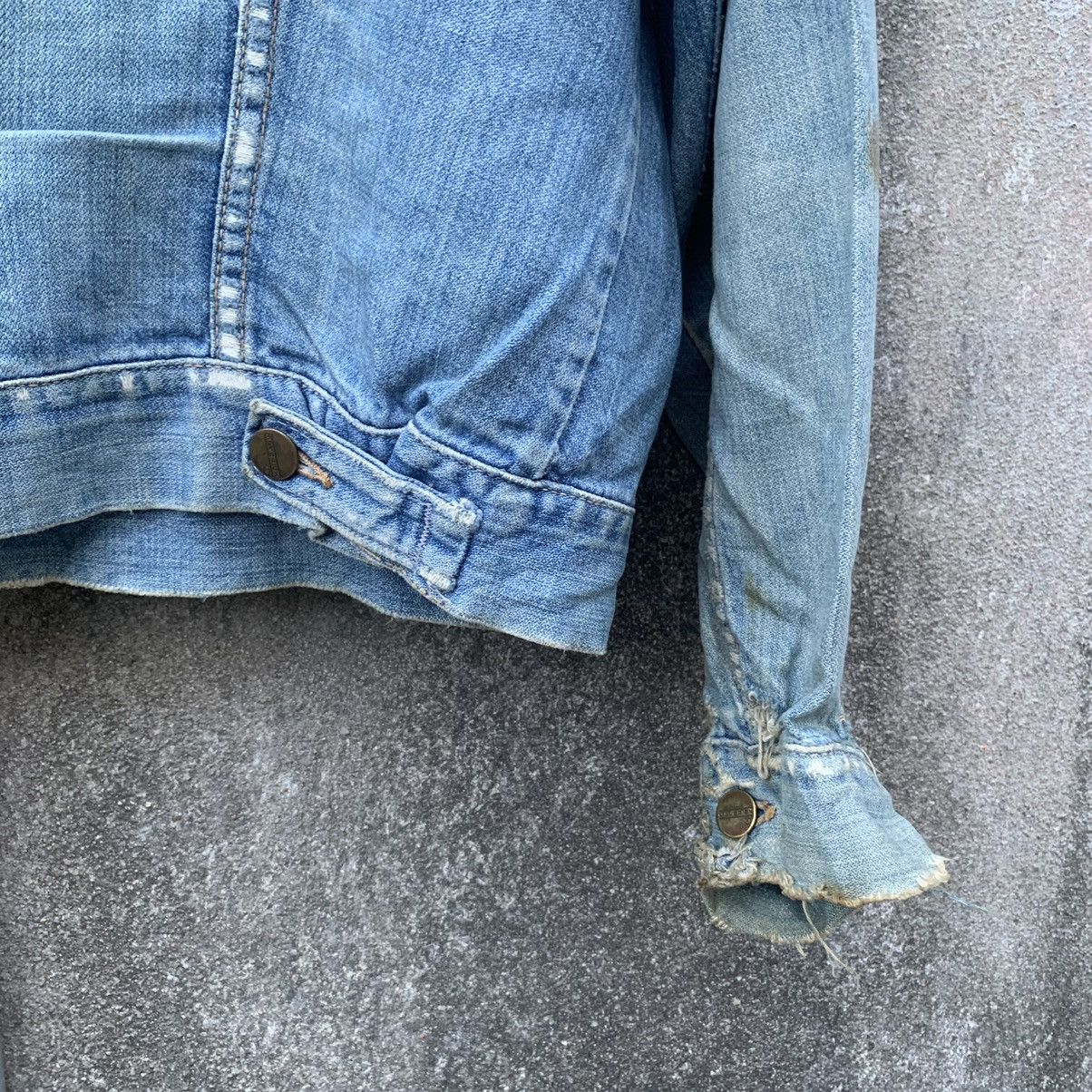 Vintage DESTROYED🔥Vintage 80’s Mavericks Denim Trucker Jacket Size US M / EU 48-50 / 2 - 15 Thumbnail