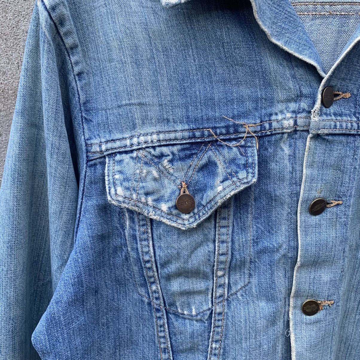 Vintage DESTROYED🔥Vintage 80’s Mavericks Denim Trucker Jacket Size US M / EU 48-50 / 2 - 6 Thumbnail