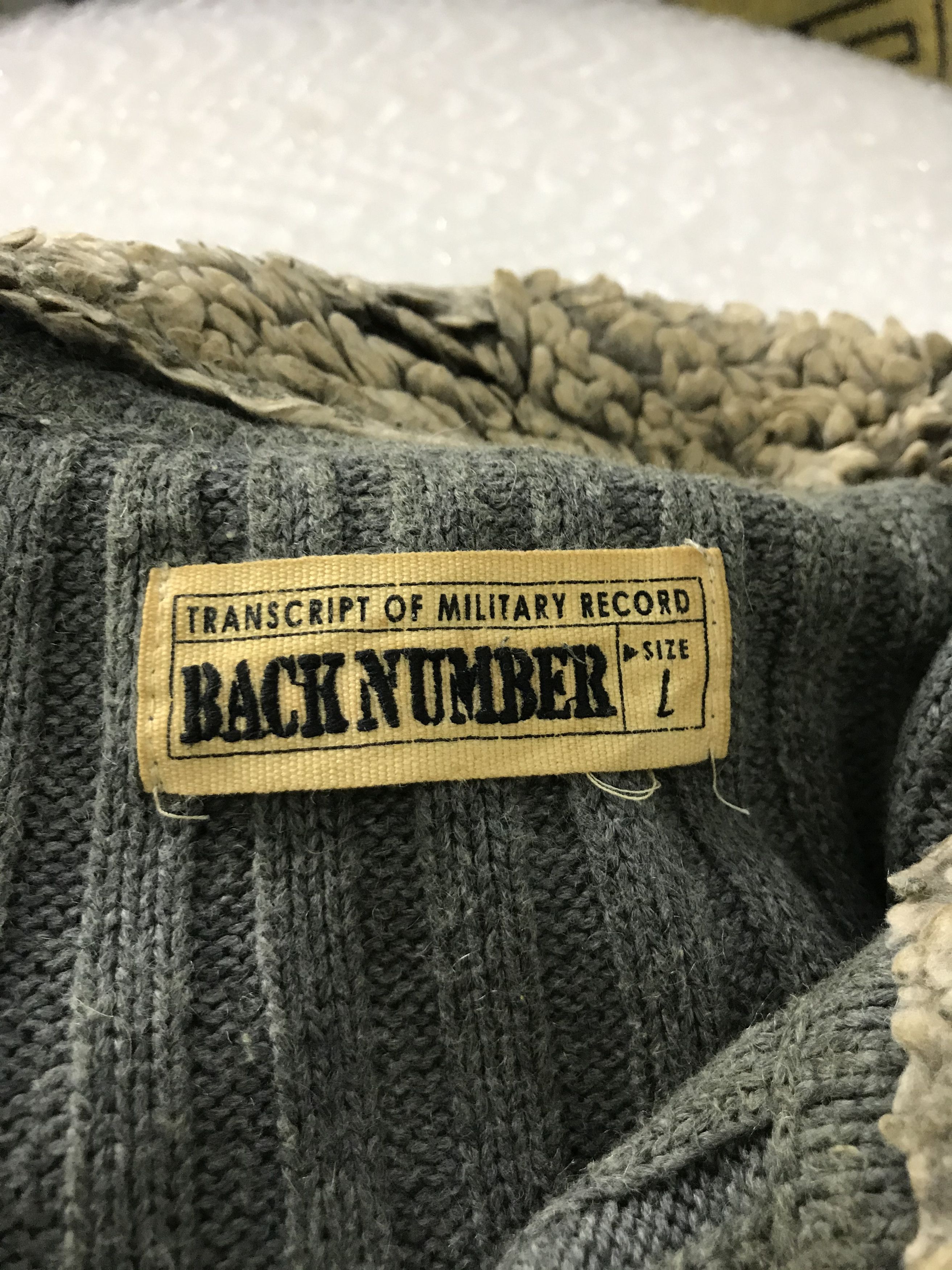 Back Numbers Fur Collar Knit Cardigan Sweater Jacket