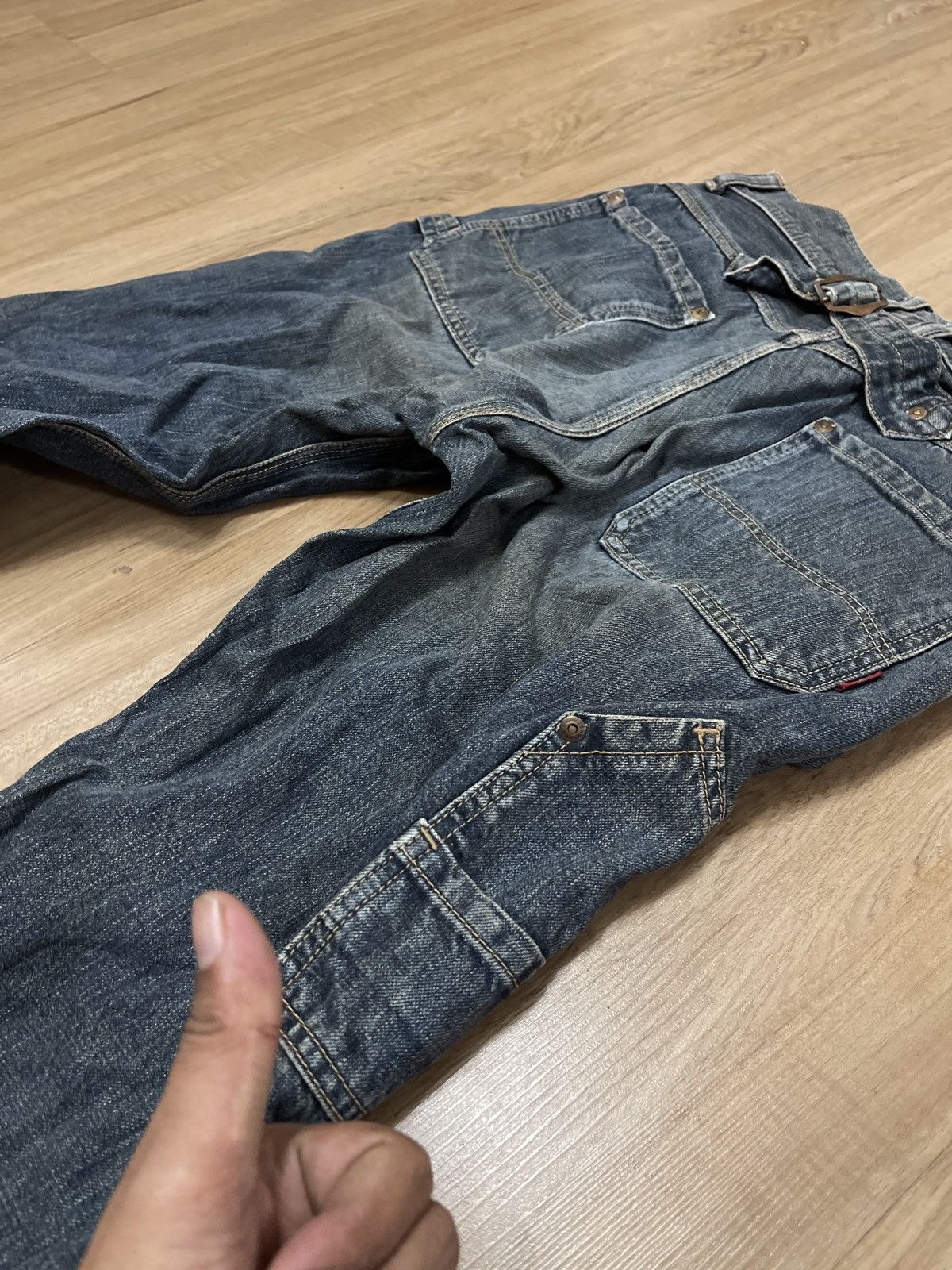 Vintage Vintage Big John buckle back carpenter denim Size US 30 / EU 46 - 9 Thumbnail