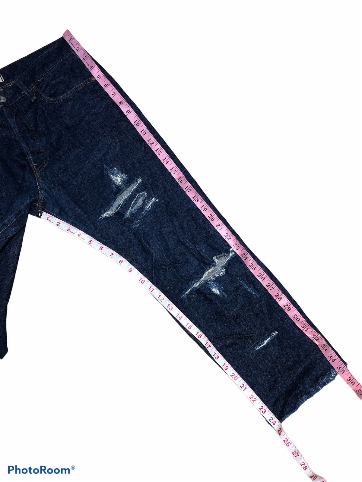 Uniqlo DISTRESSED CROPPED REDLINE SELVEDGE DENIM by Uniqlo Size US 32 / EU 48 - 11 Thumbnail