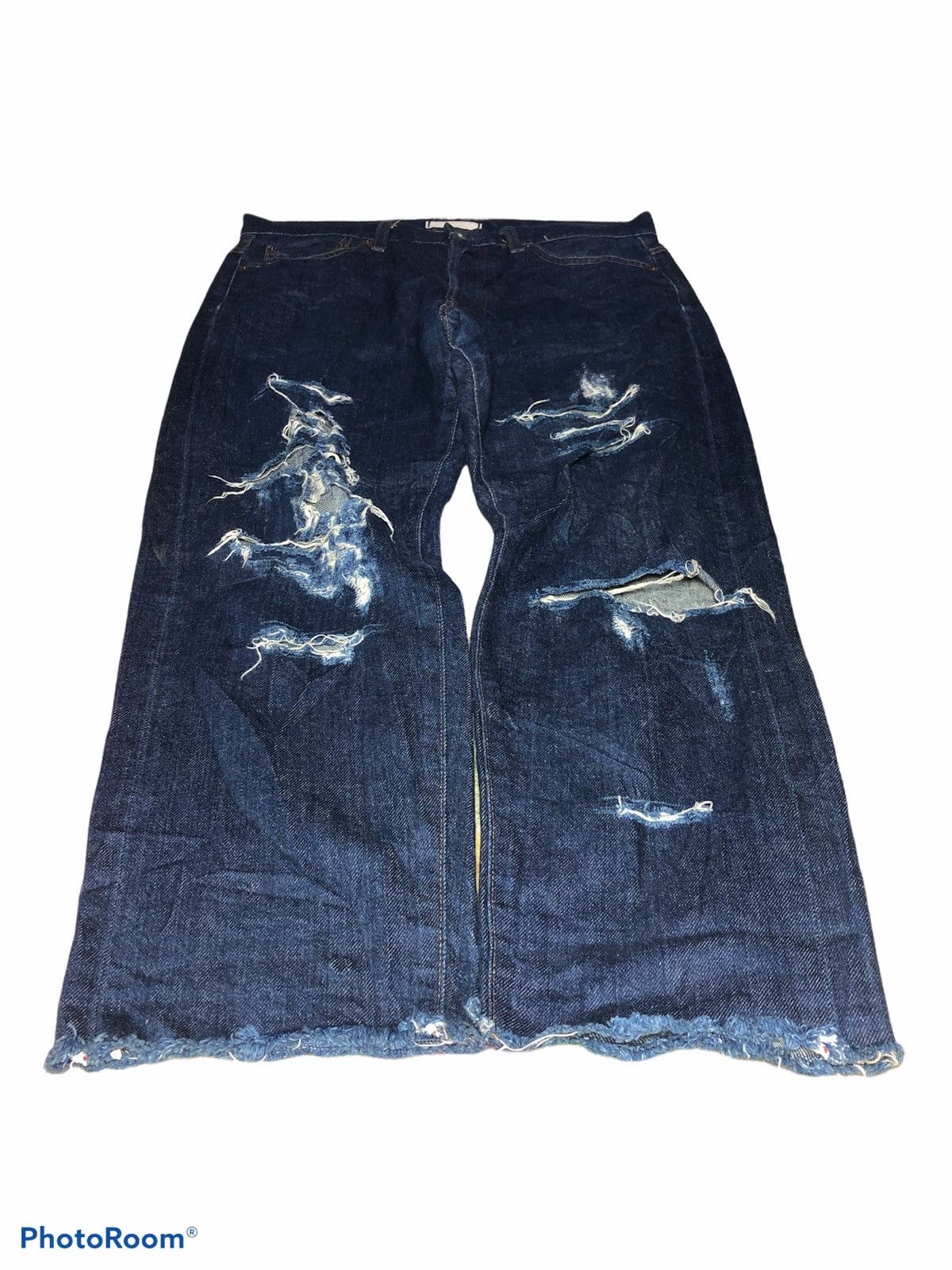 Uniqlo DISTRESSED CROPPED REDLINE SELVEDGE DENIM by Uniqlo Size US 32 / EU 48 - 3 Thumbnail
