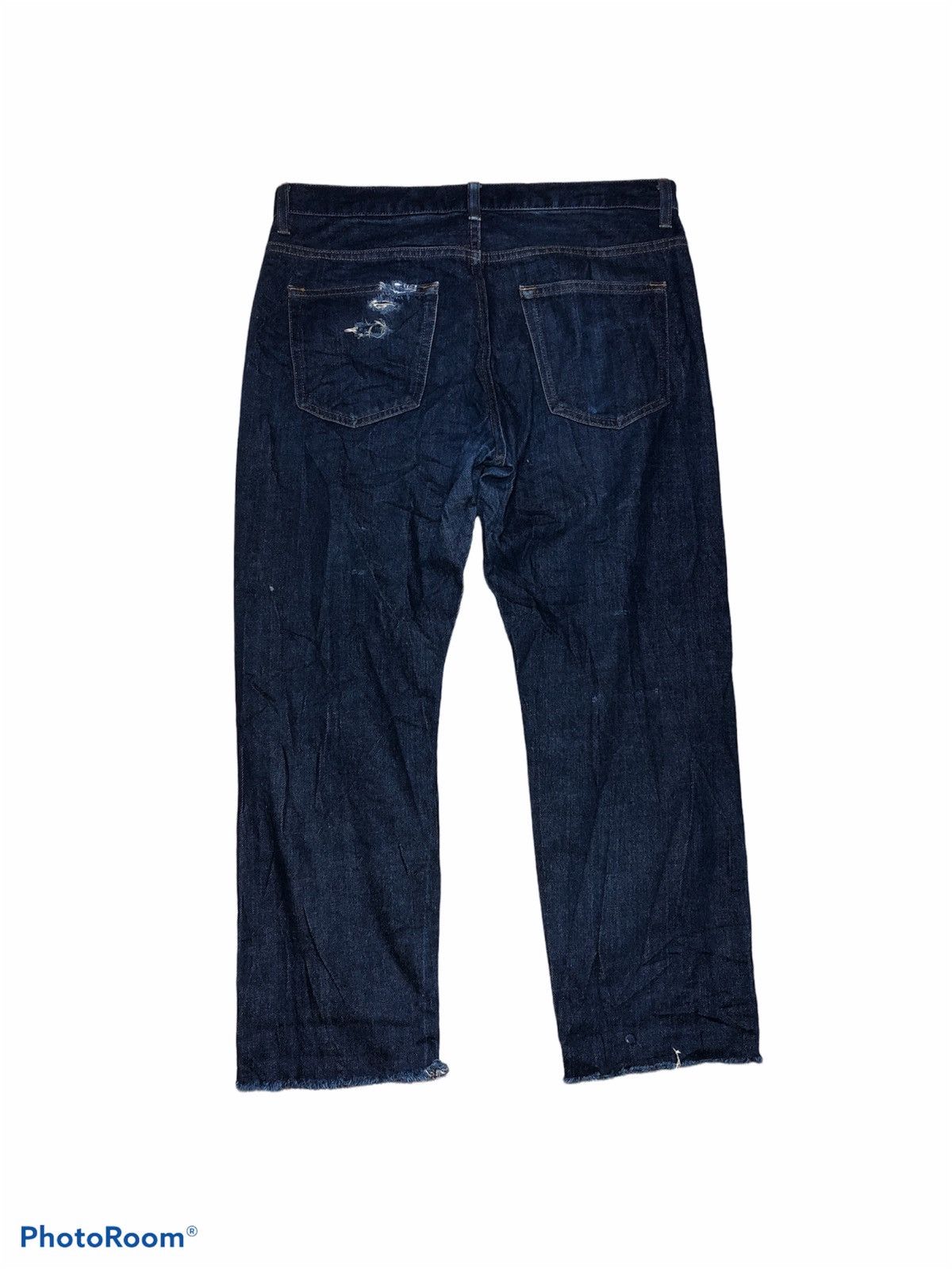 Uniqlo DISTRESSED CROPPED REDLINE SELVEDGE DENIM by Uniqlo Size US 32 / EU 48 - 2 Thumbnail