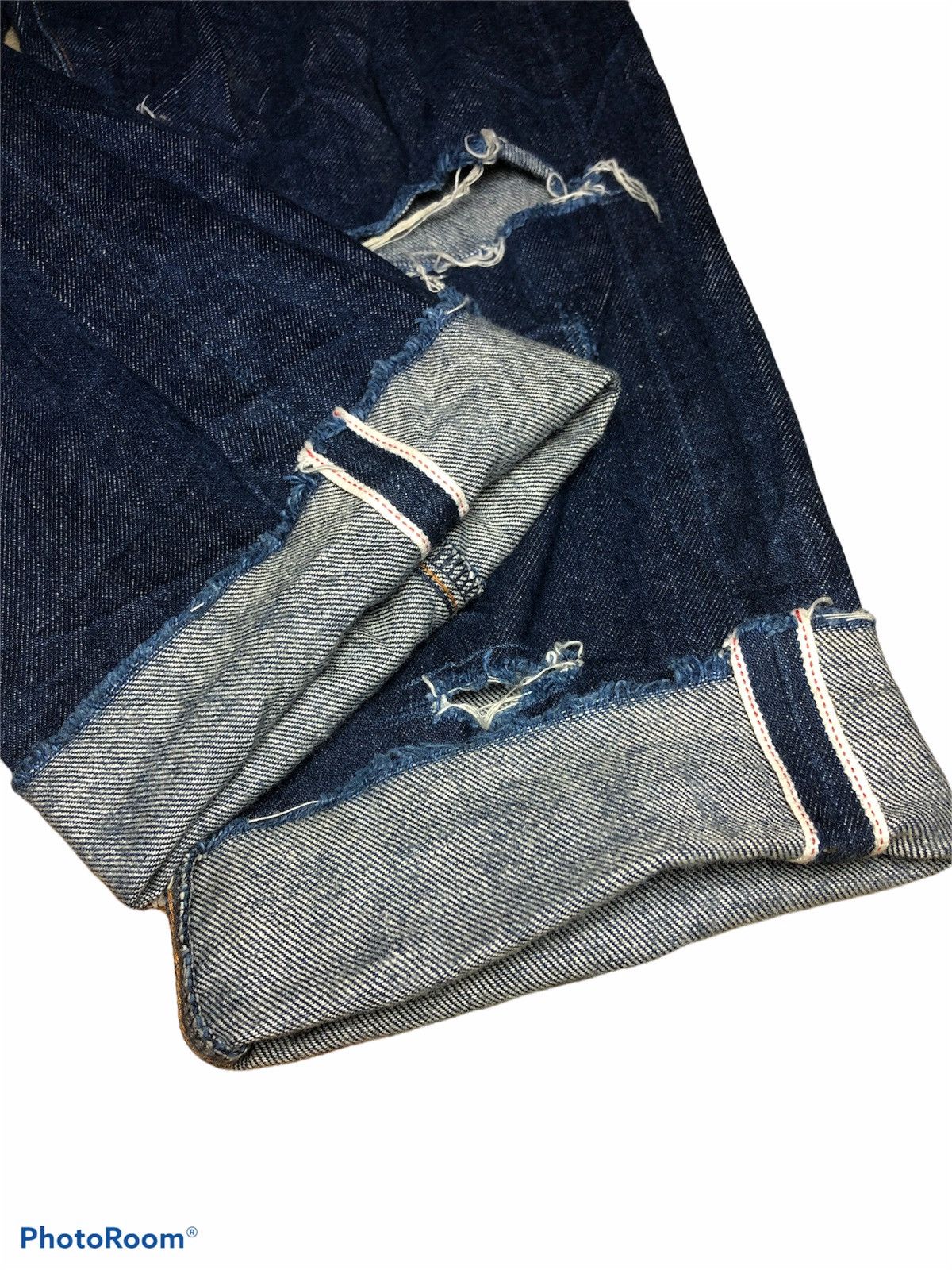 Uniqlo DISTRESSED CROPPED REDLINE SELVEDGE DENIM by Uniqlo Size US 32 / EU 48 - 6 Thumbnail