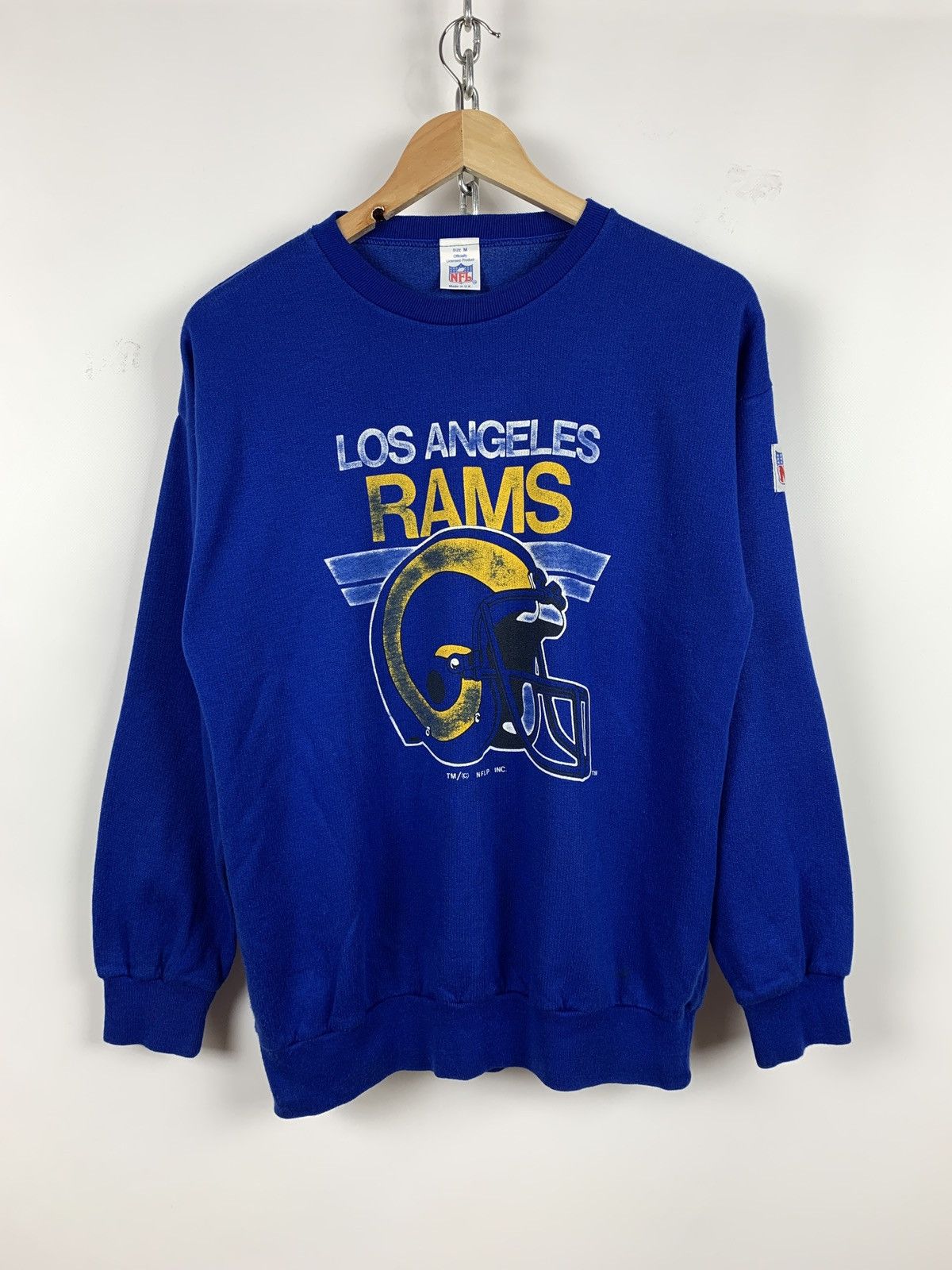 NFL 80s Vintage Los Angeles Rams NFL Blue Sweatshirt Size US M / EU 48-50 / 2 - 1 Thumbnail