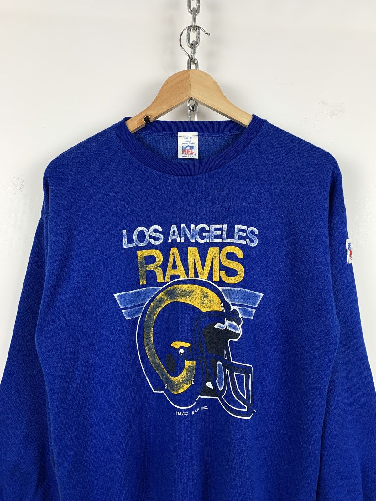 NFL 80s Vintage Los Angeles Rams NFL Blue Sweatshirt Size US M / EU 48-50 / 2 - 2 Thumbnail