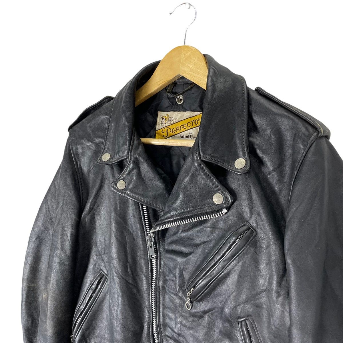 Schott ☀️SCHOTT NYC PERFECTO 618 BIKERS LEATHER JACKET Size US S / EU 44-46 / 1 - 4 Thumbnail