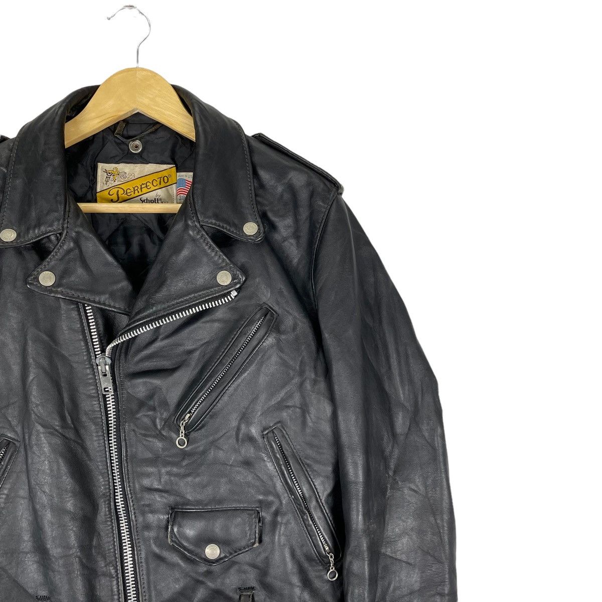 Schott ☀️SCHOTT NYC PERFECTO 618 BIKERS LEATHER JACKET Size US S / EU 44-46 / 1 - 3 Thumbnail