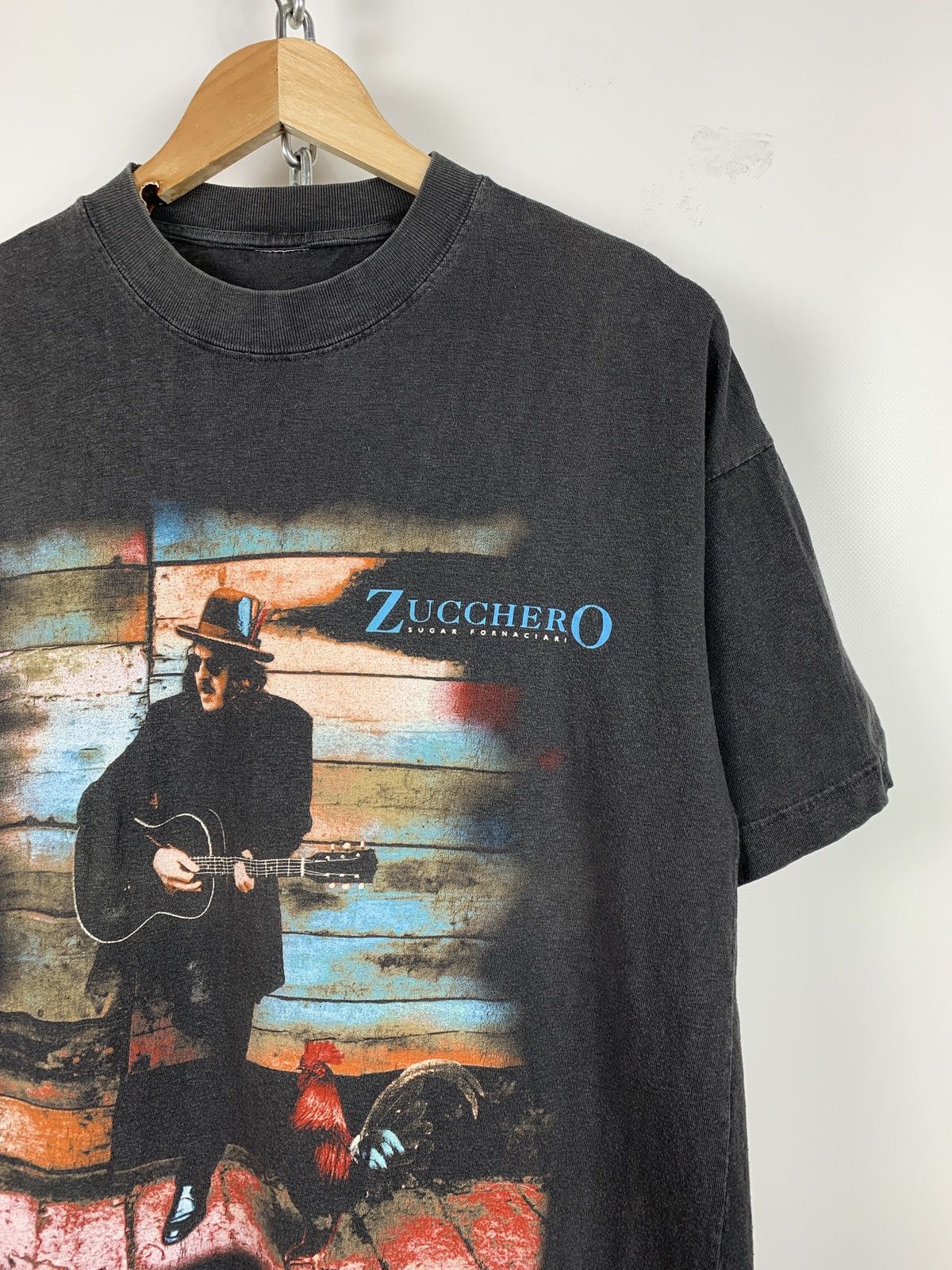 Band Tees 1995 Vintage Zucchero Spirito DiVino Tour T-Shirt Size US M / EU 48-50 / 2 - 4 Thumbnail