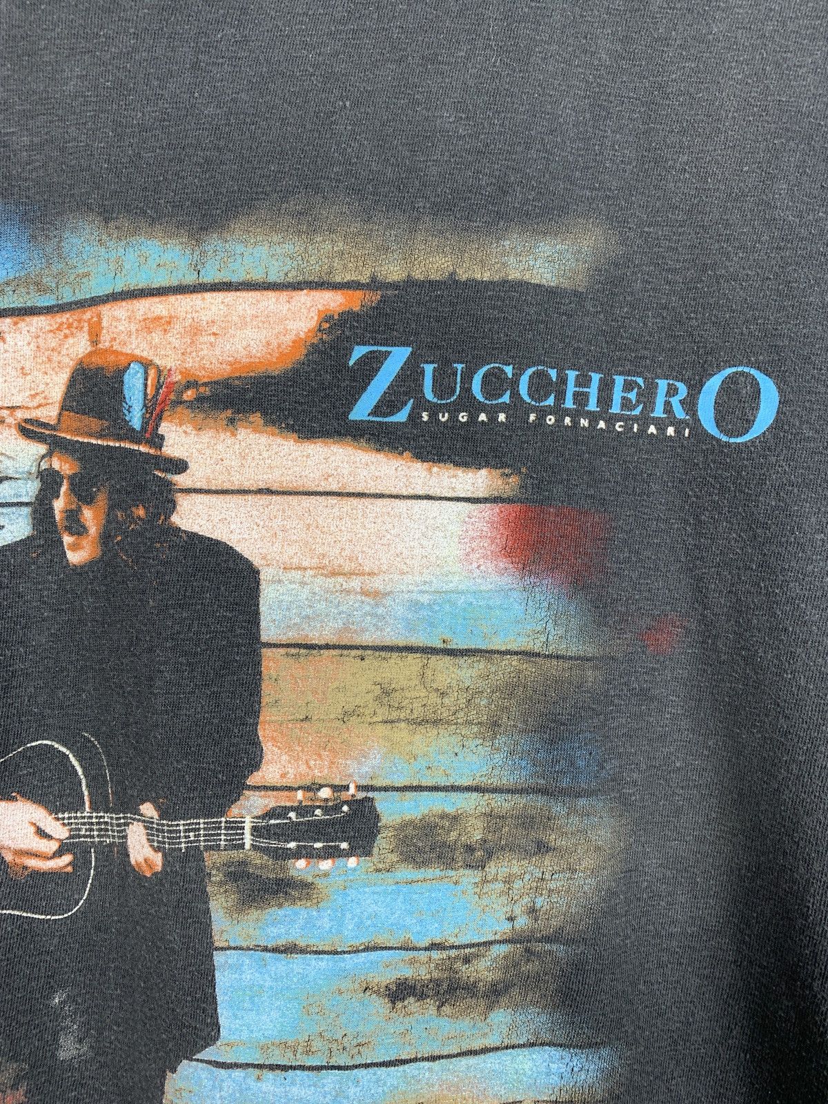 Band Tees 1995 Vintage Zucchero Spirito DiVino Tour T-Shirt Size US M / EU 48-50 / 2 - 8 Thumbnail