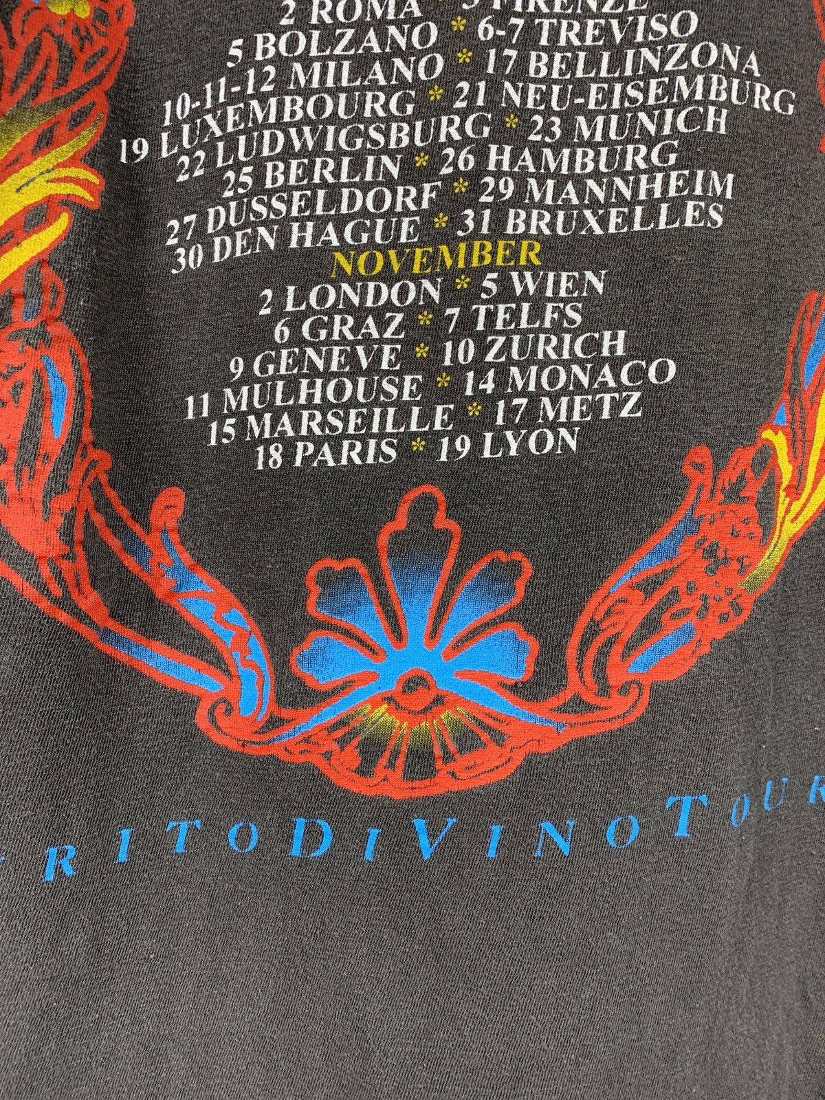 Band Tees 1995 Vintage Zucchero Spirito DiVino Tour T-Shirt Size US M / EU 48-50 / 2 - 13 Thumbnail