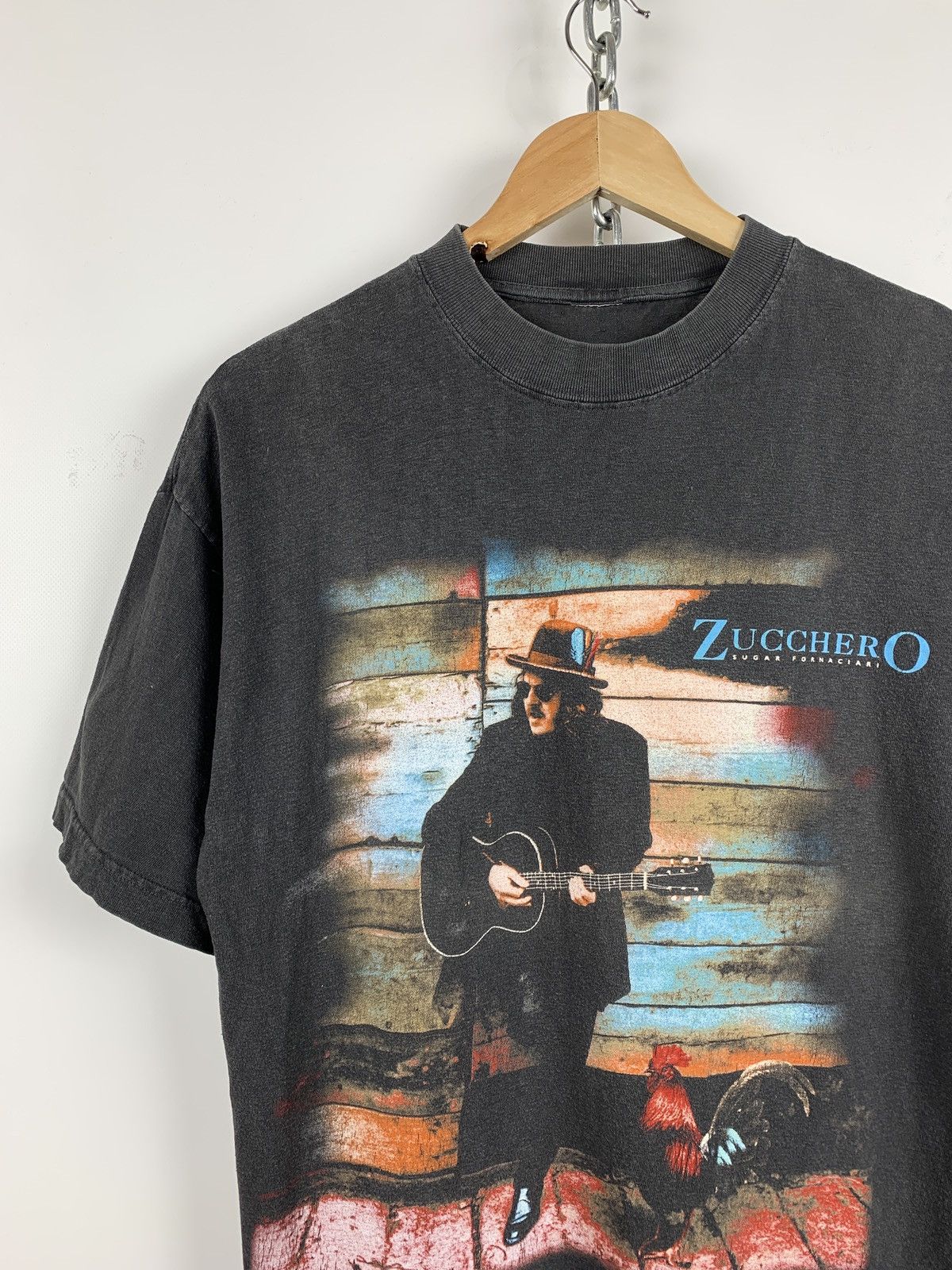 Band Tees 1995 Vintage Zucchero Spirito DiVino Tour T-Shirt Size US M / EU 48-50 / 2 - 3 Thumbnail