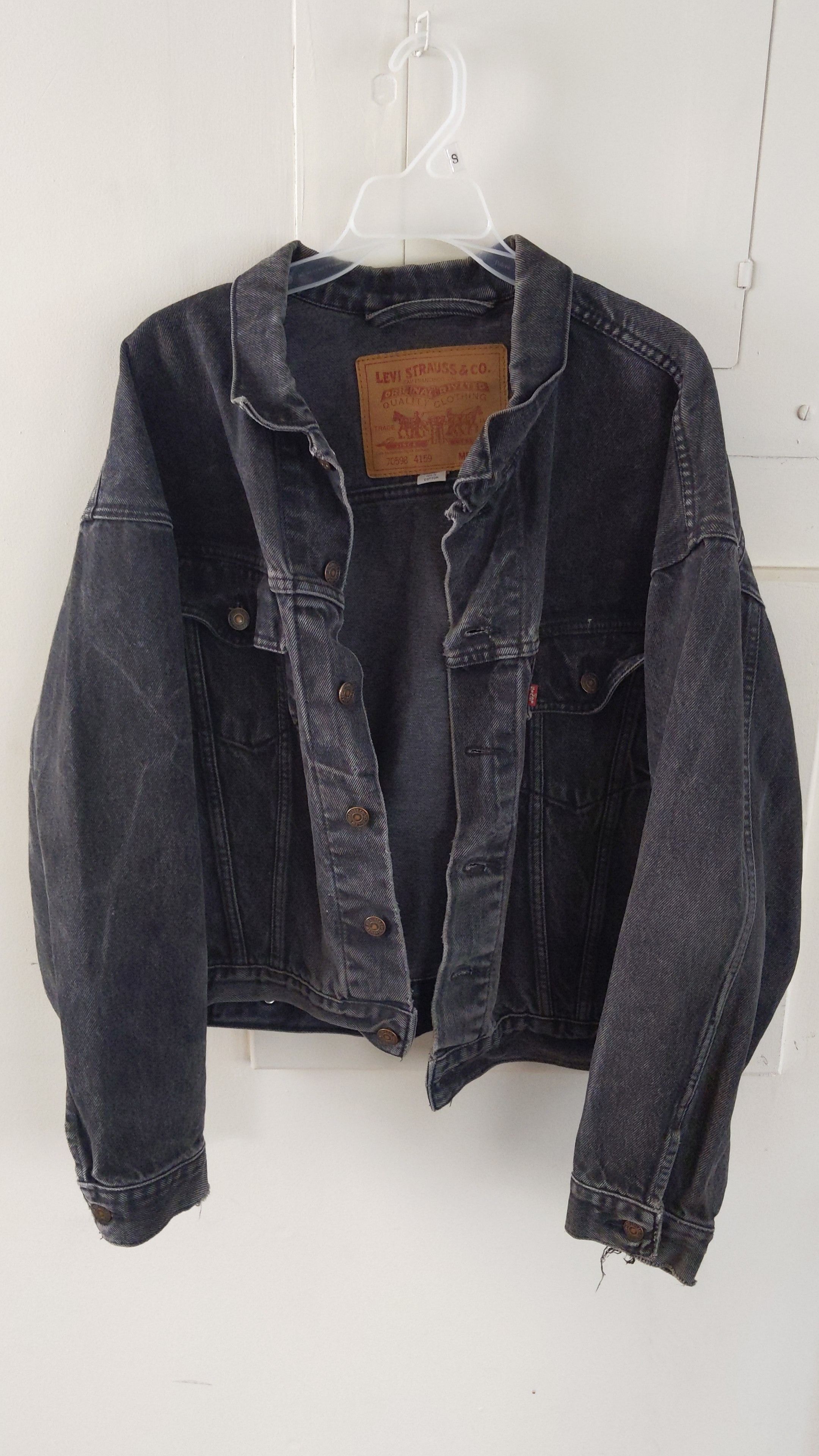 Vintage Black Levi's Denim Jacket 90s