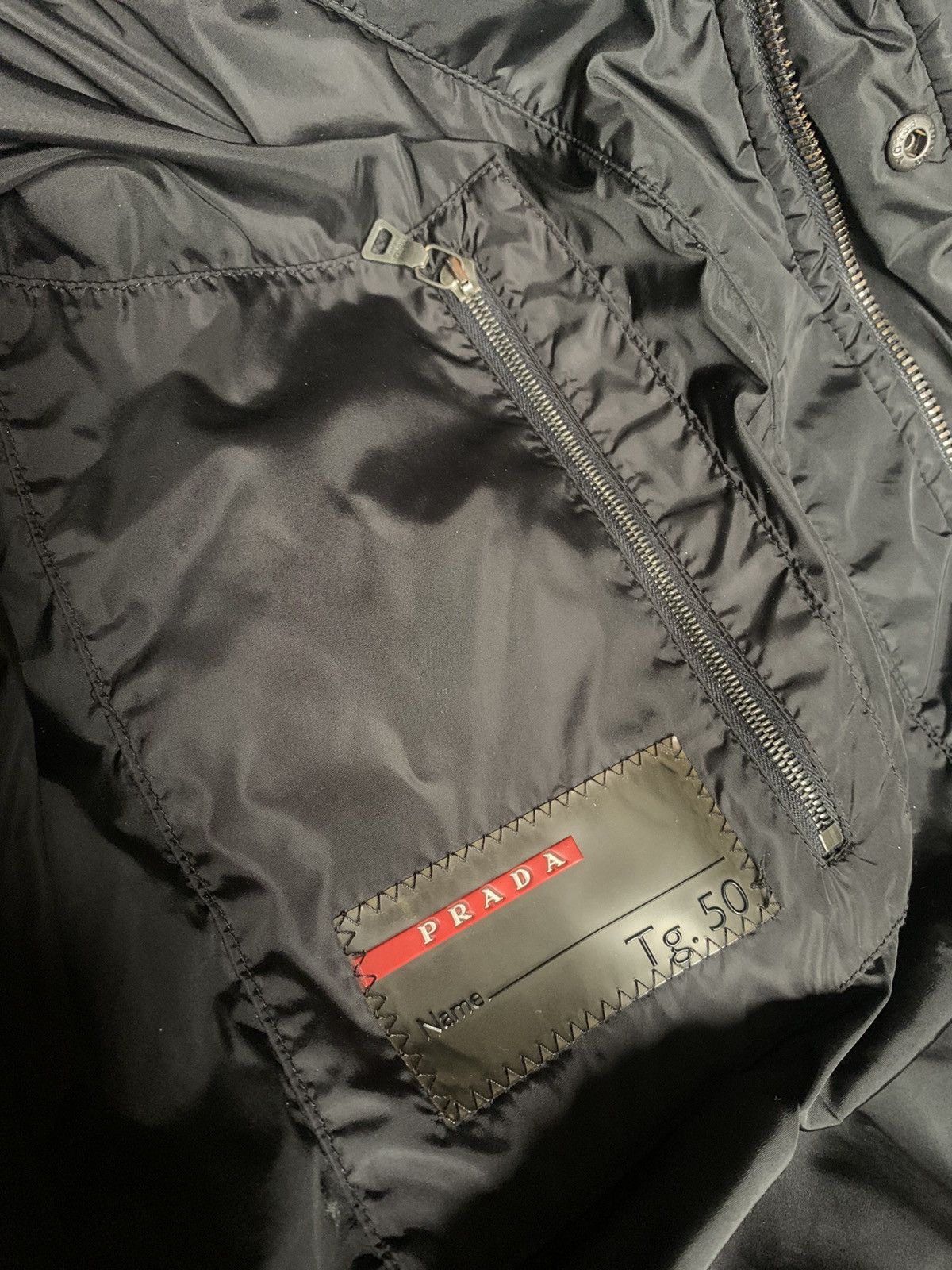 Prada Prada Nylon Black Puffer Jacket with Hoodie Size US L / EU 52-54 / 3 - 4 Thumbnail
